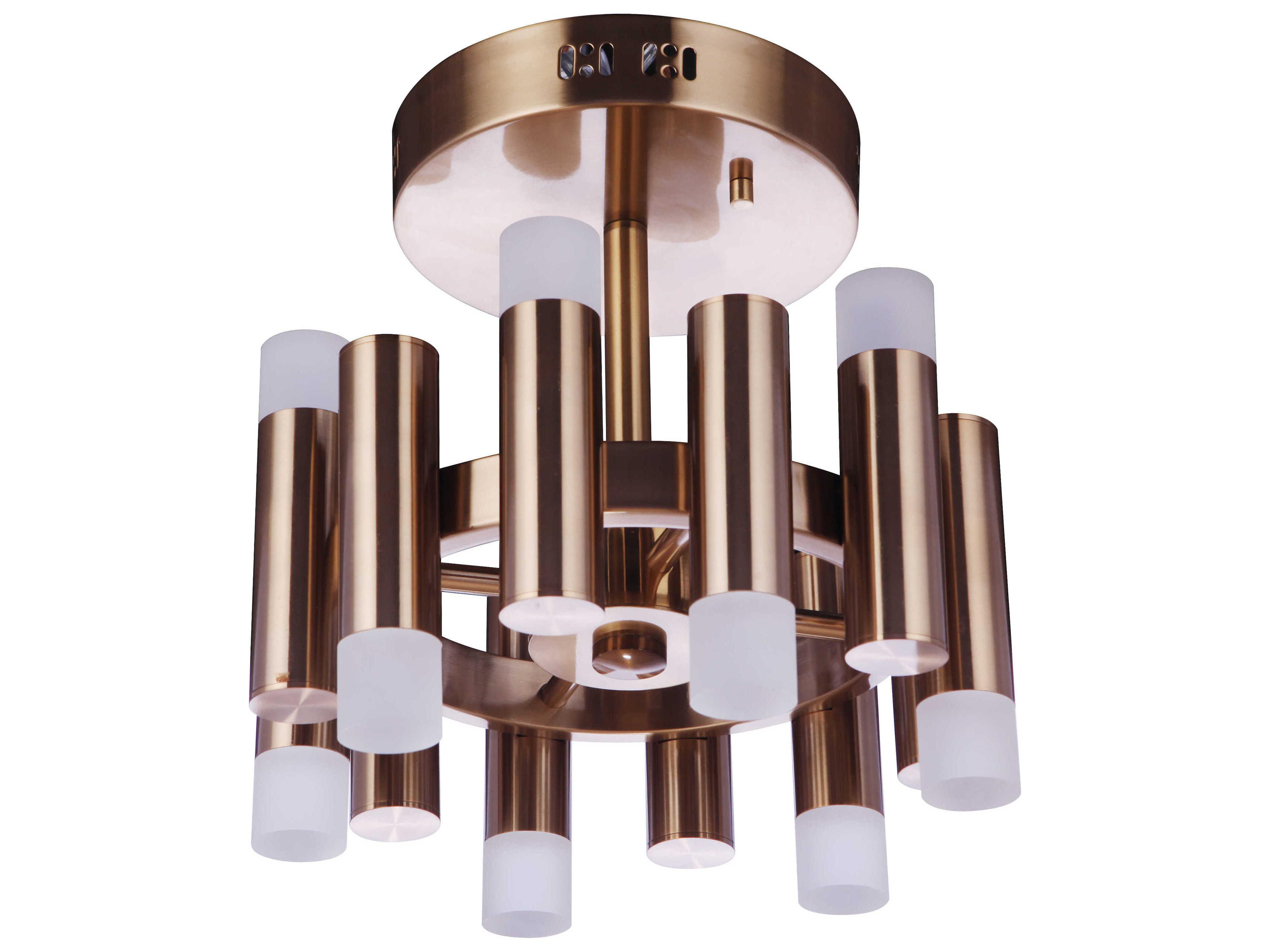 Craftmade Simple Lux 12-Light Satin Brass LED Cylinder Mini Pendant
