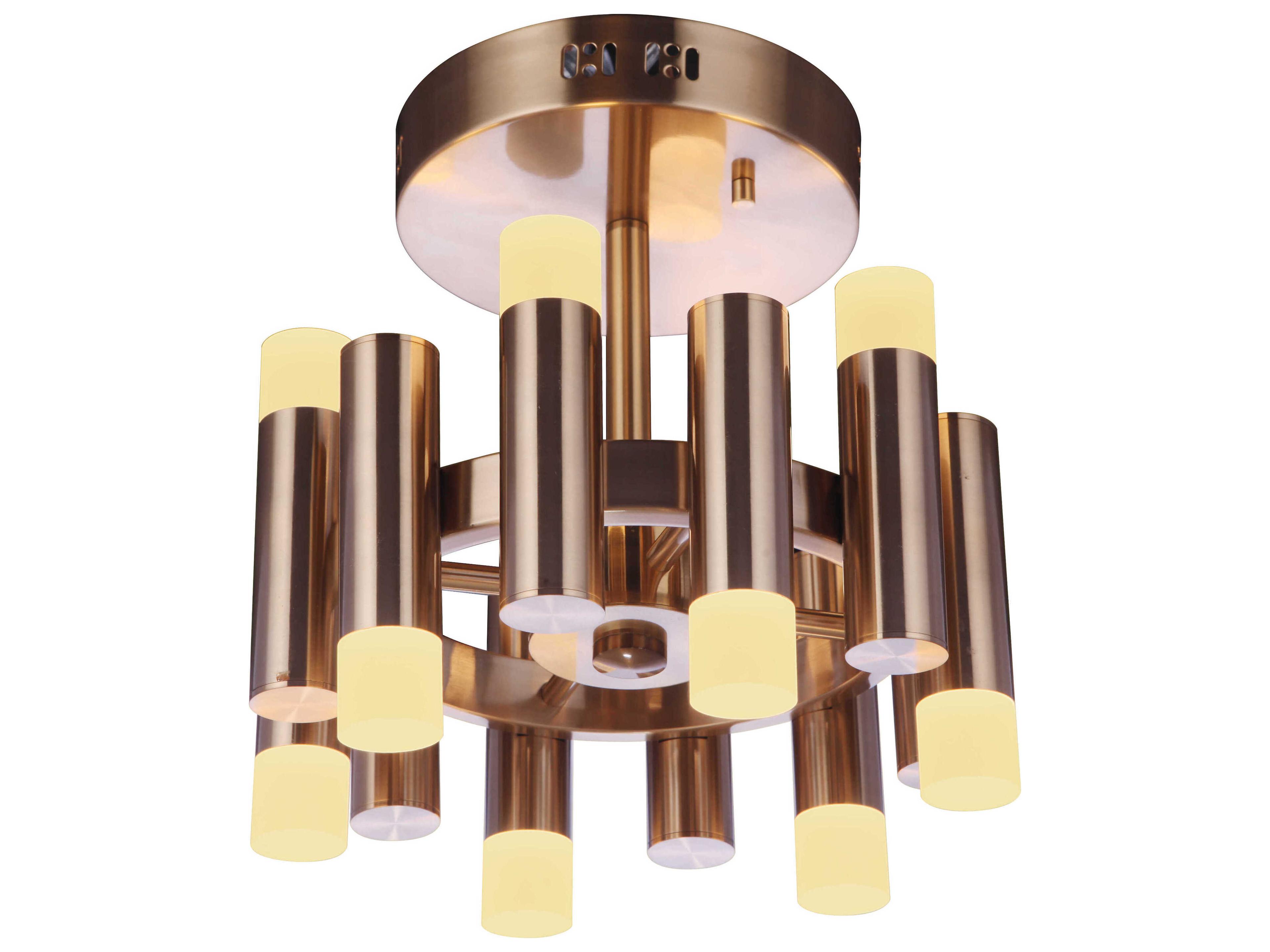 Craftmade Simple Lux 12-Light Satin Brass LED Cylinder Mini Pendant