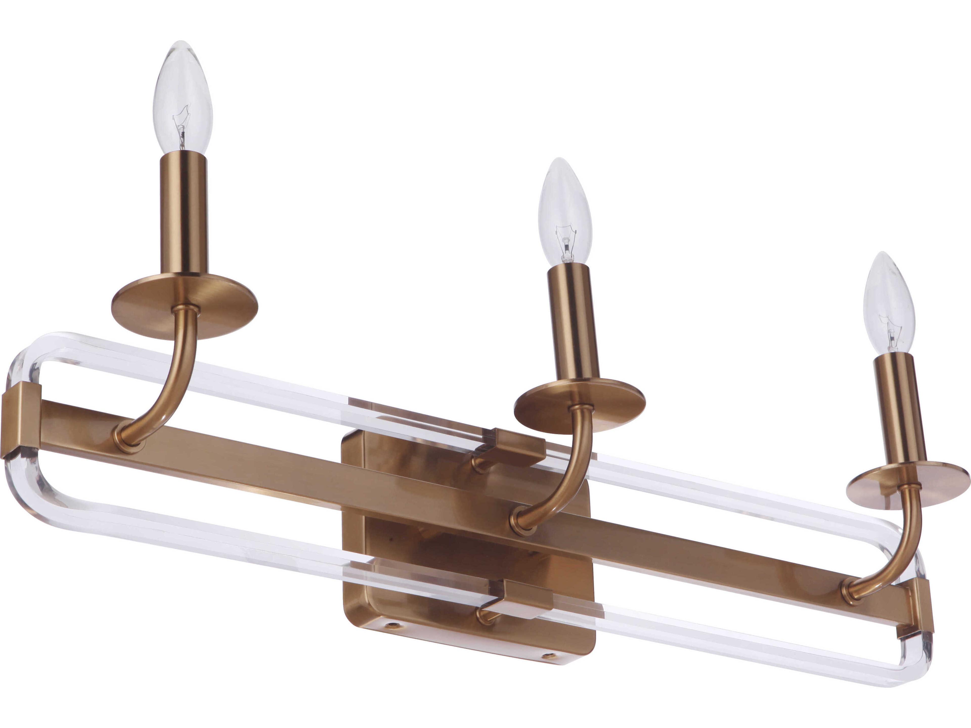 Craftmade Graclyn 3-Light Satin Brass Vanity Light