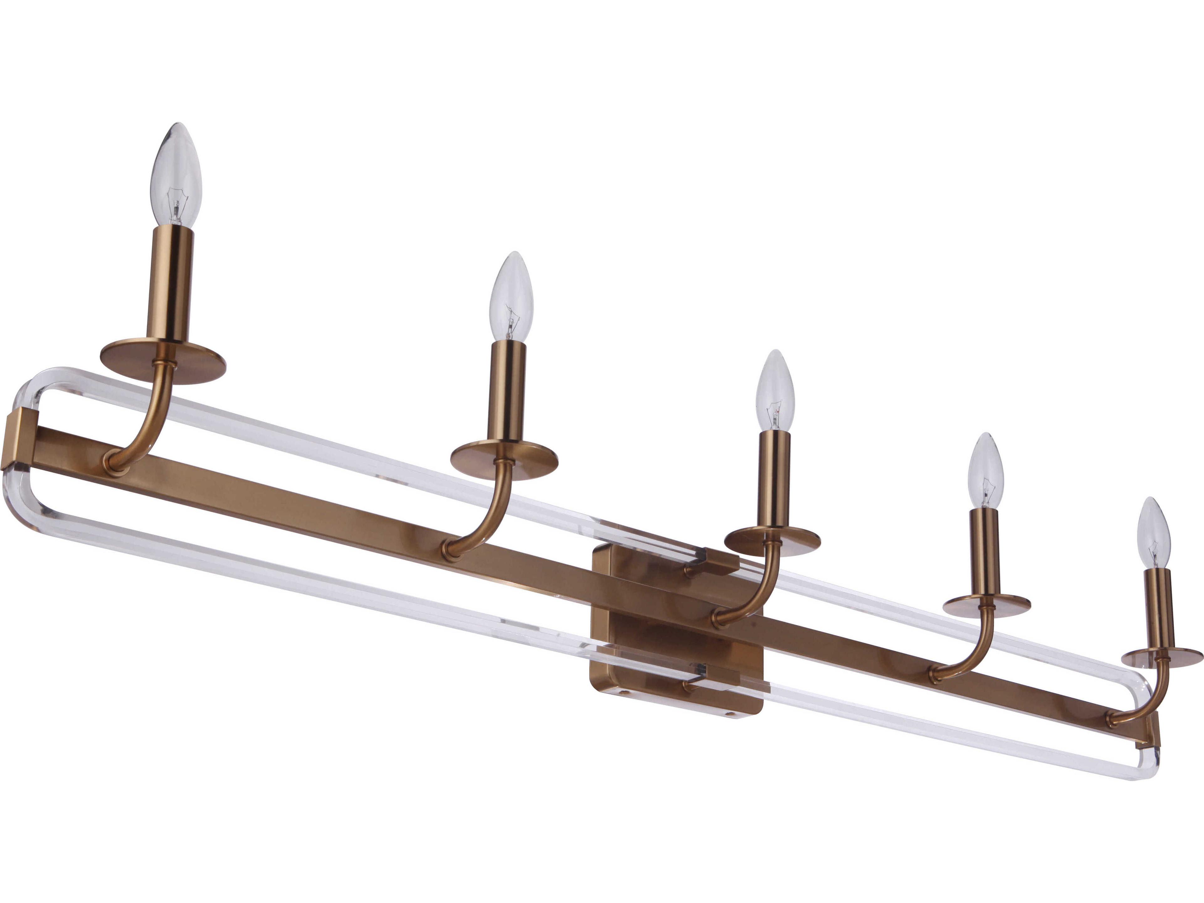 Craftmade Graclyn 5-Light Satin Brass Vanity Light
