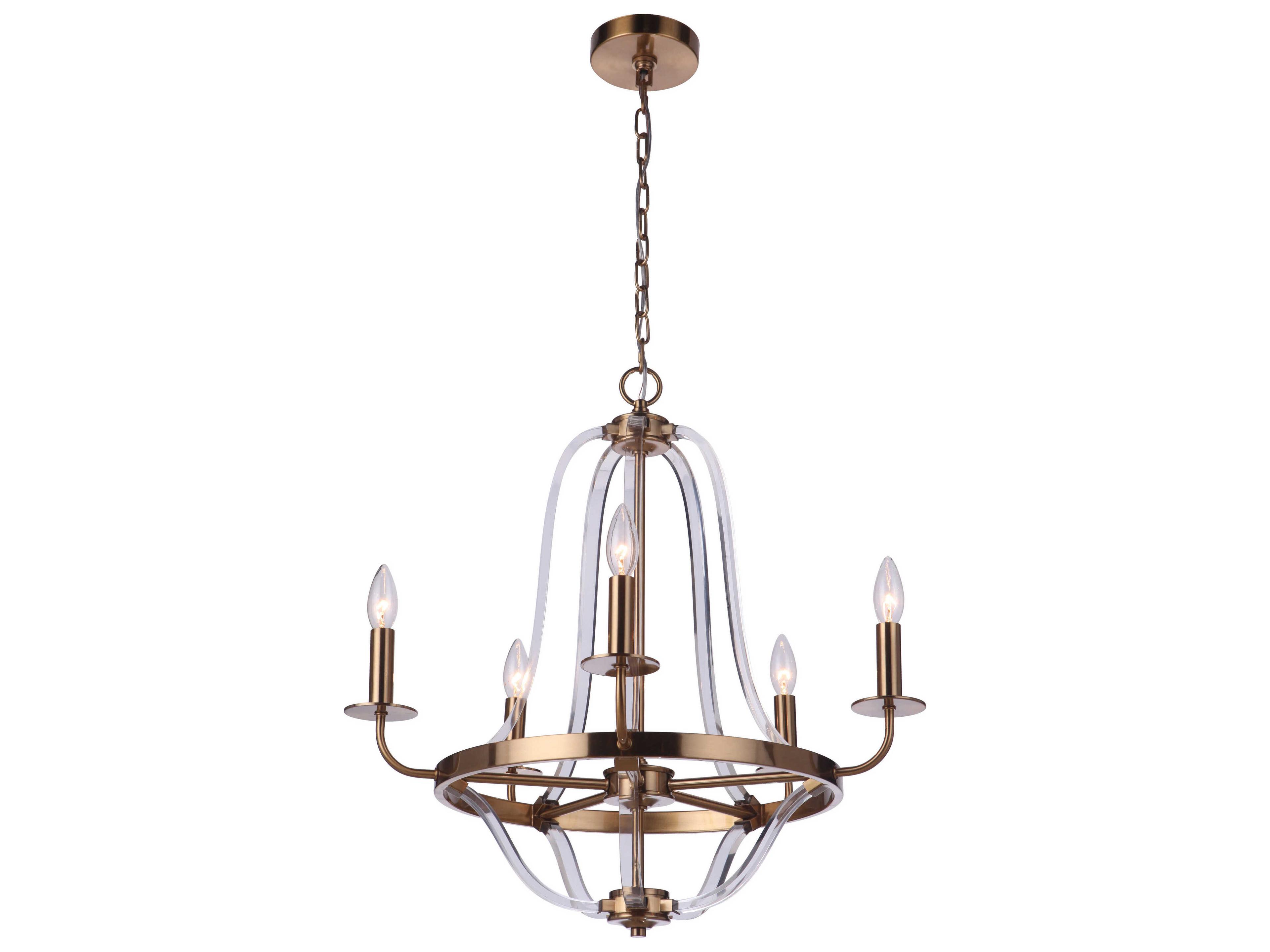 Craftmade Graclyn 5-Light Satin Brass Chandelier