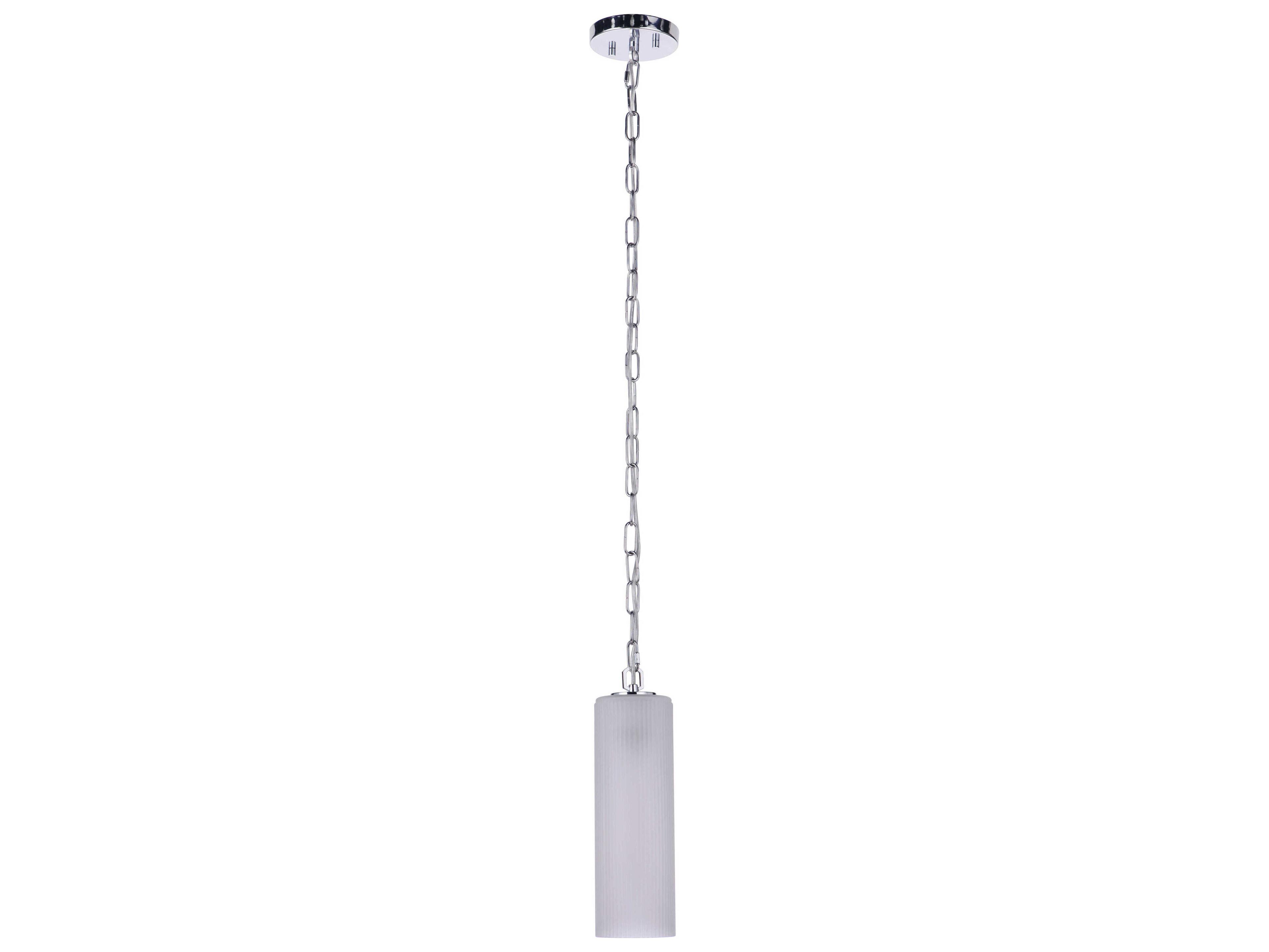 Craftmade Myos 1-Light Chrome Glass Cylinder Mini Pendant