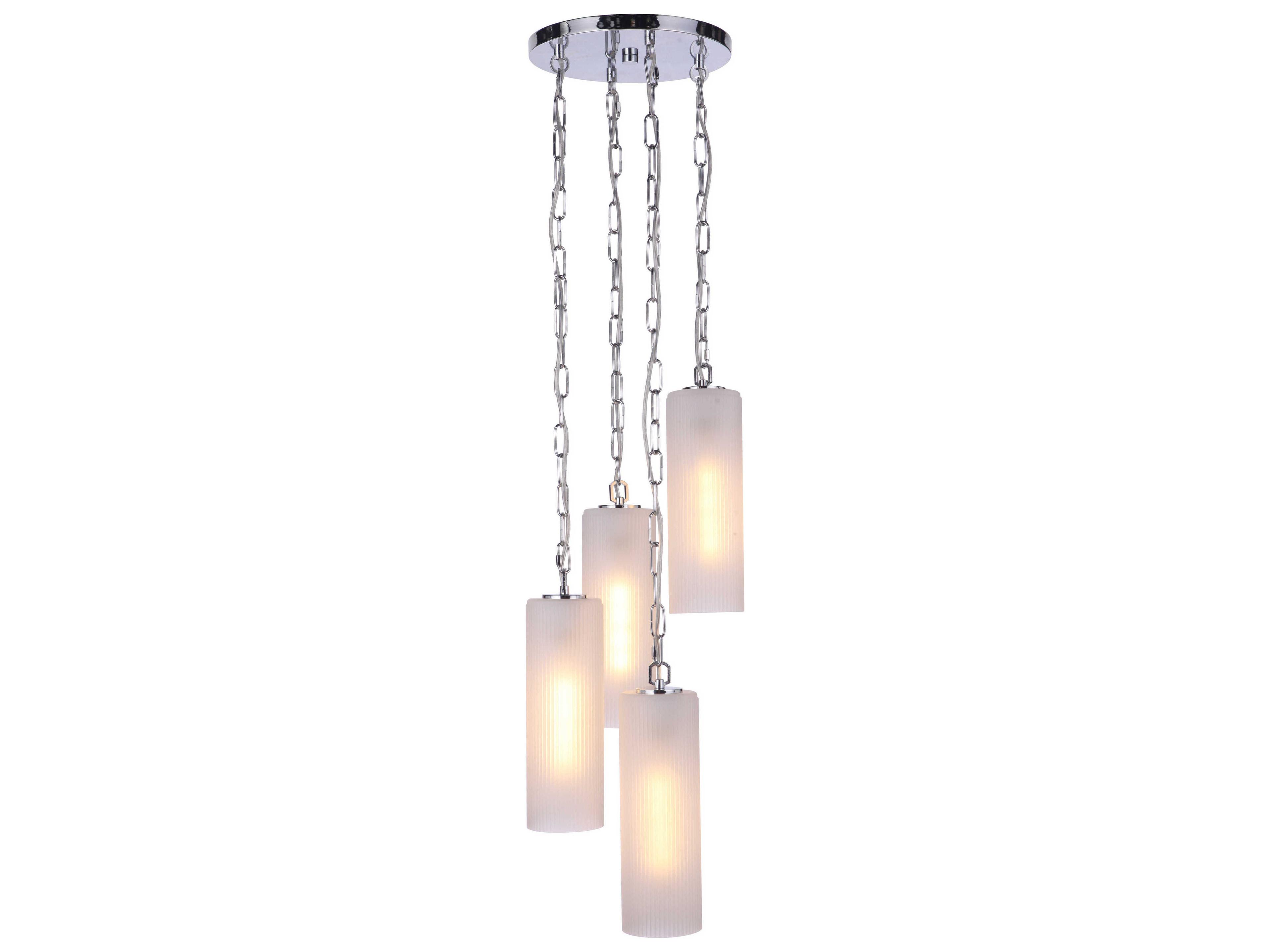 Craftmade Myos 4-Light Chrome Glass Cylinder Mini Pendant
