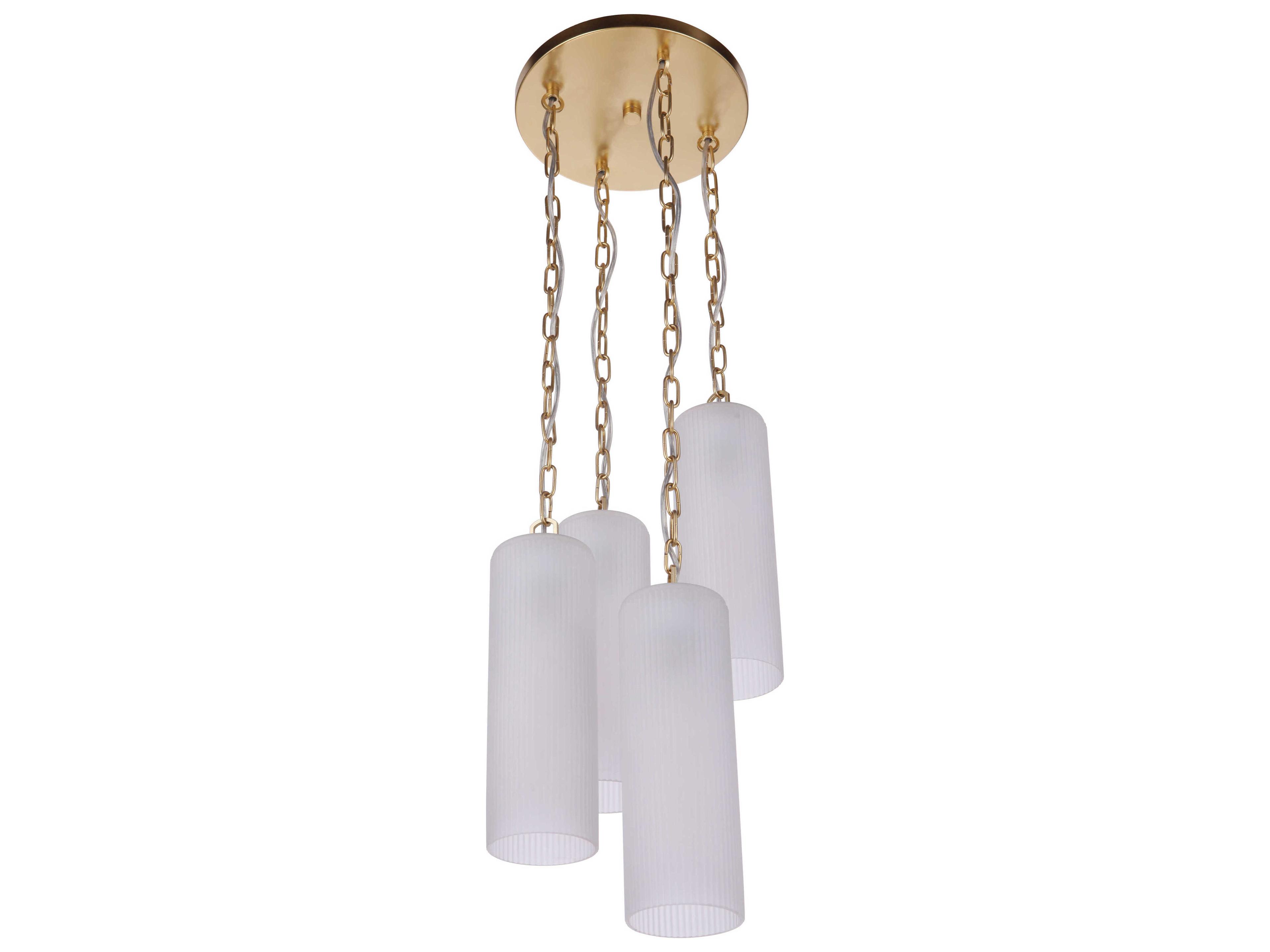 Craftmade Myos 4-Light Sunset Gold Glass Cylinder Mini Pendant