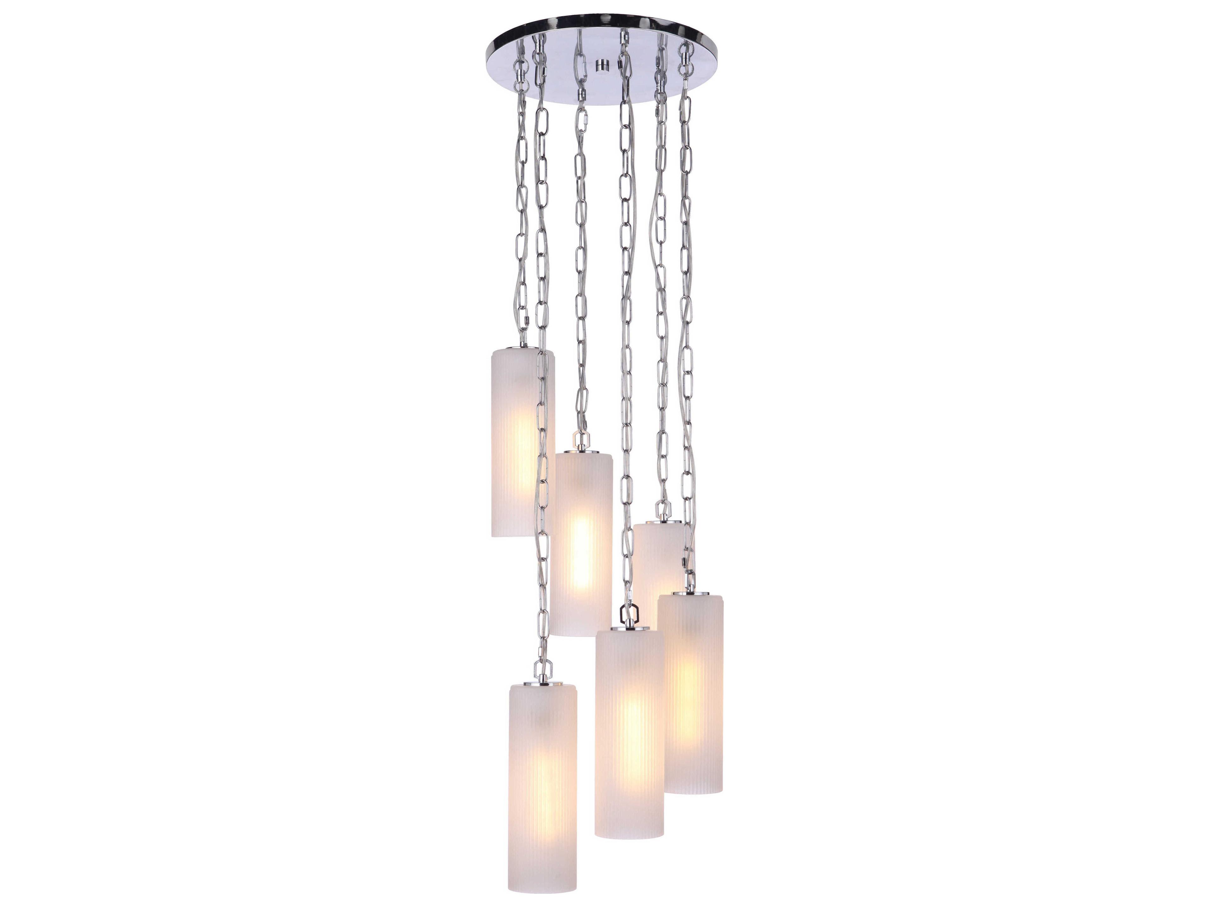 Craftmade Myos 6-Light Chrome Glass Cylinder Pendant