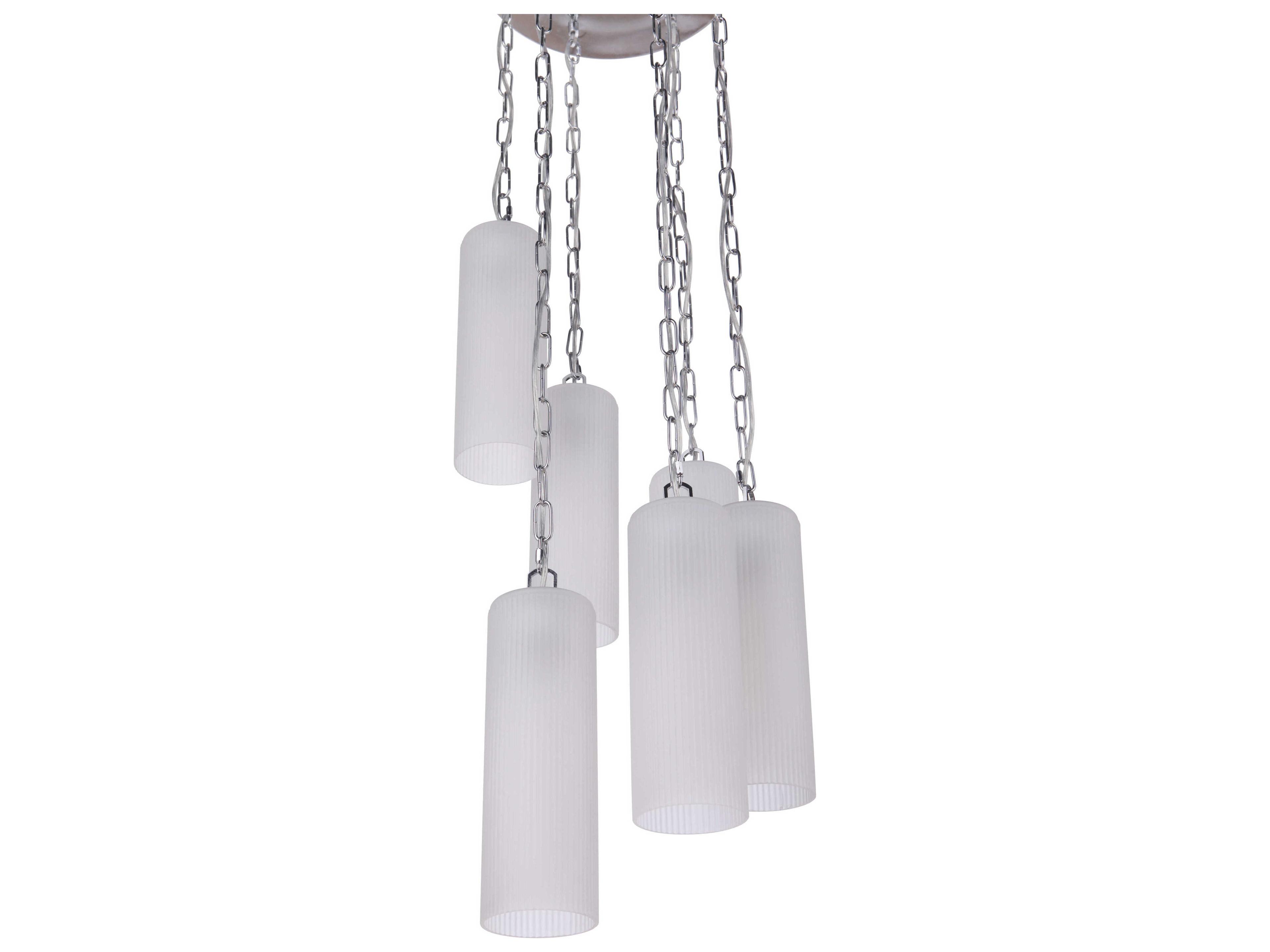 Craftmade Myos 6-Light Chrome Glass Cylinder Pendant