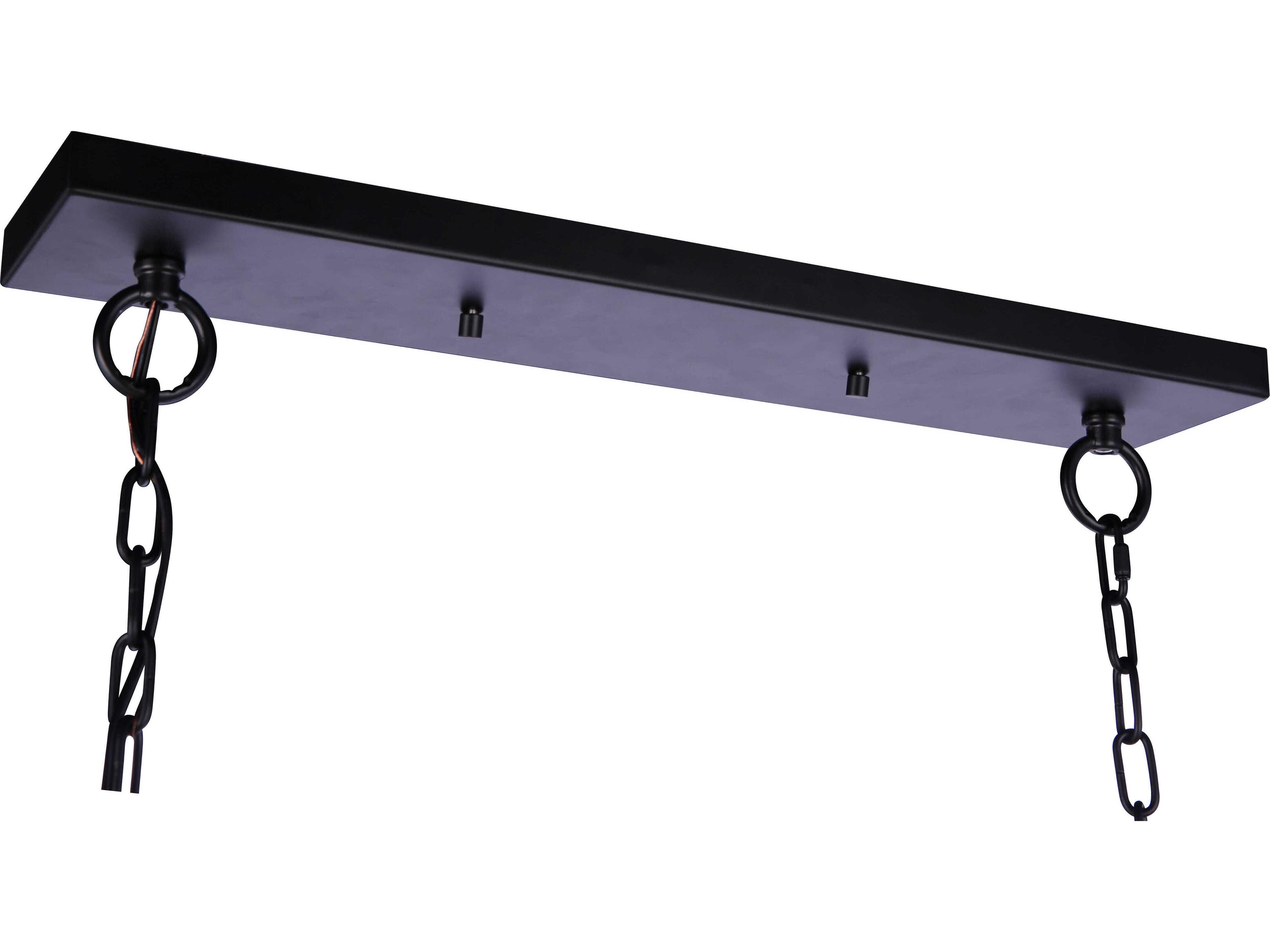 Craftmade Aaron 6-Light Flat Black Satin Brass Linear Island Pendant