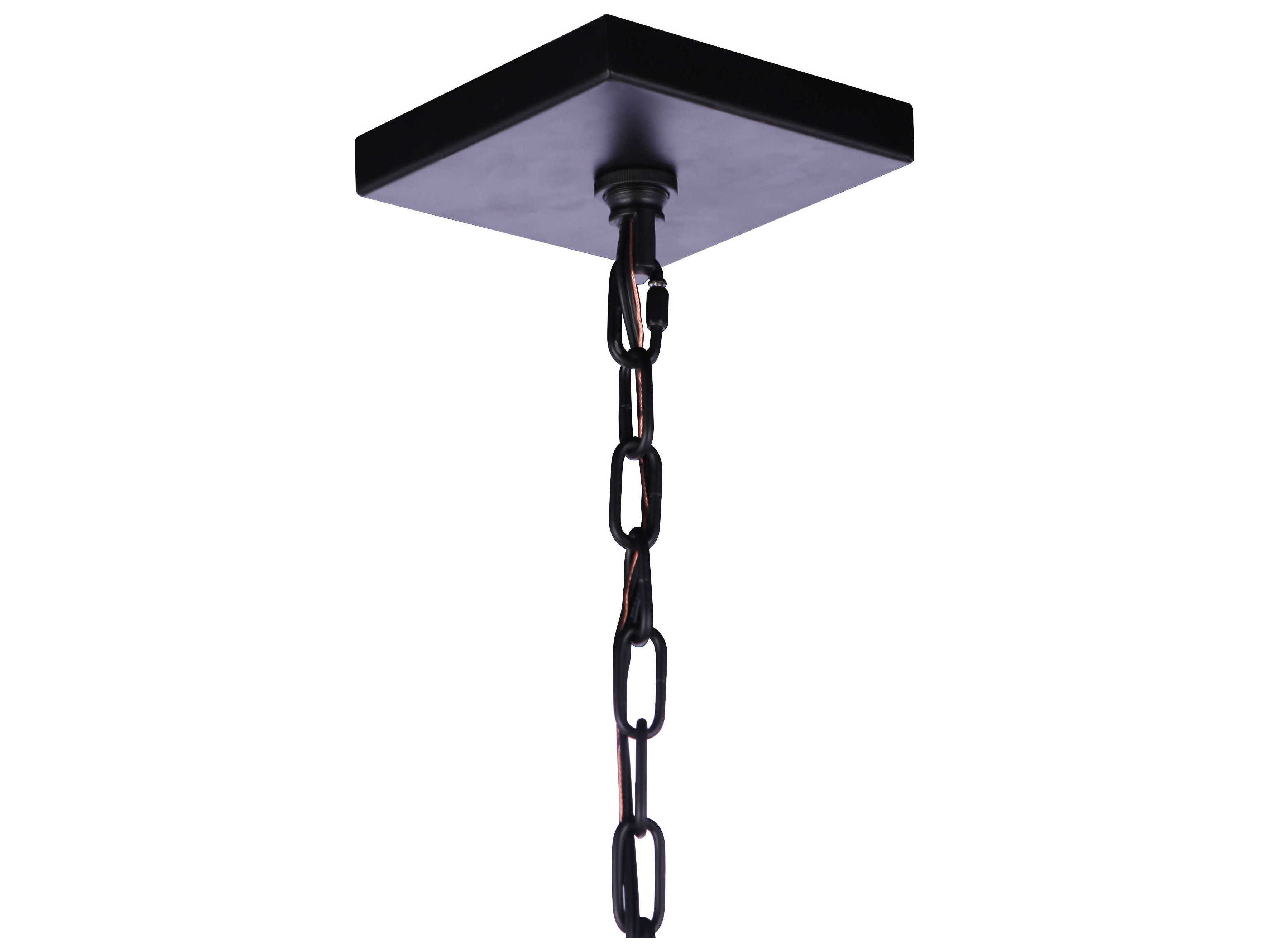 Craftmade Aaron 4-Light Flat Black Satin Brass Glass Pendant