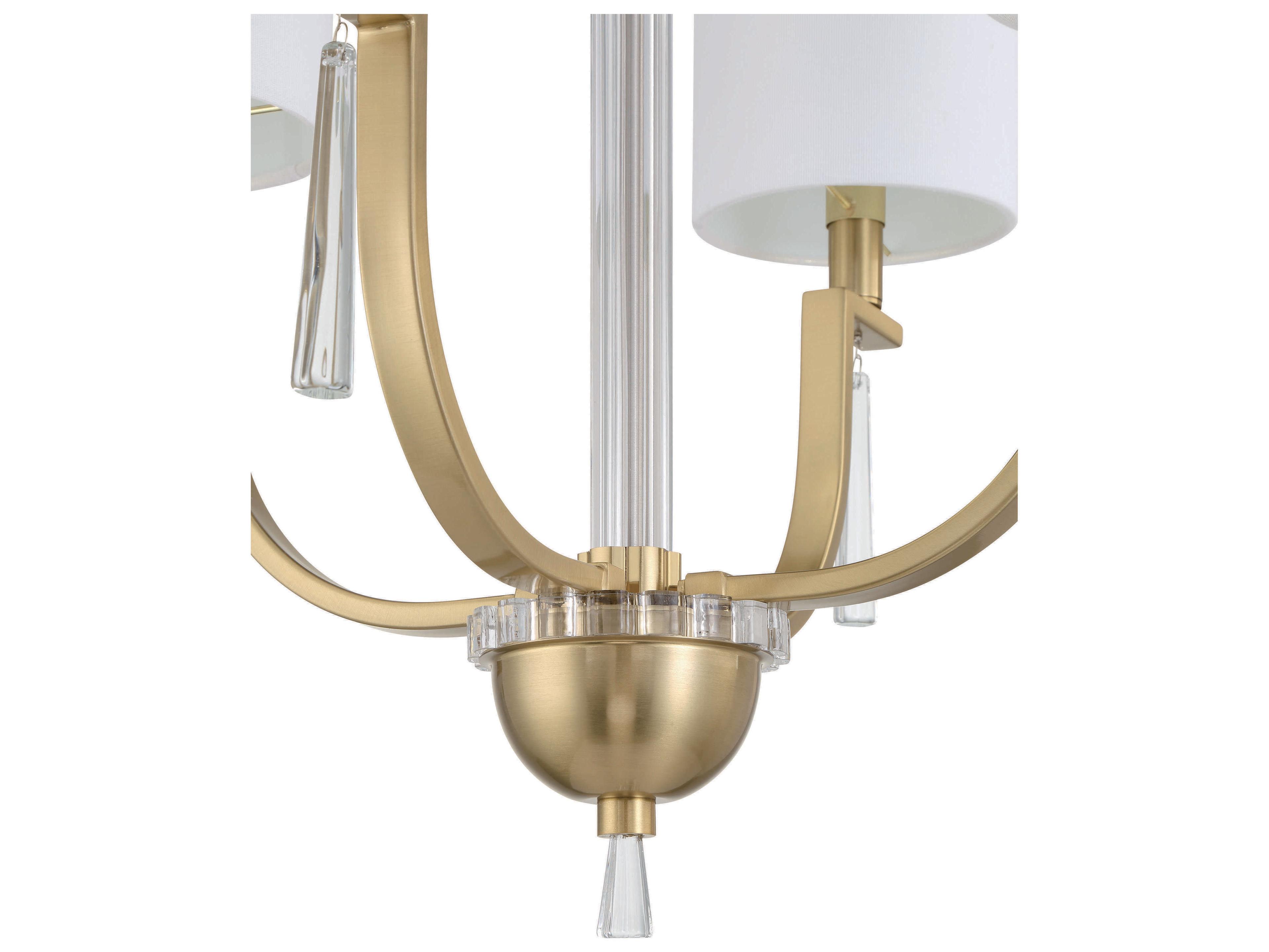 Craftmade Fortuna 4-Light Satin Brass Drum Chandelier