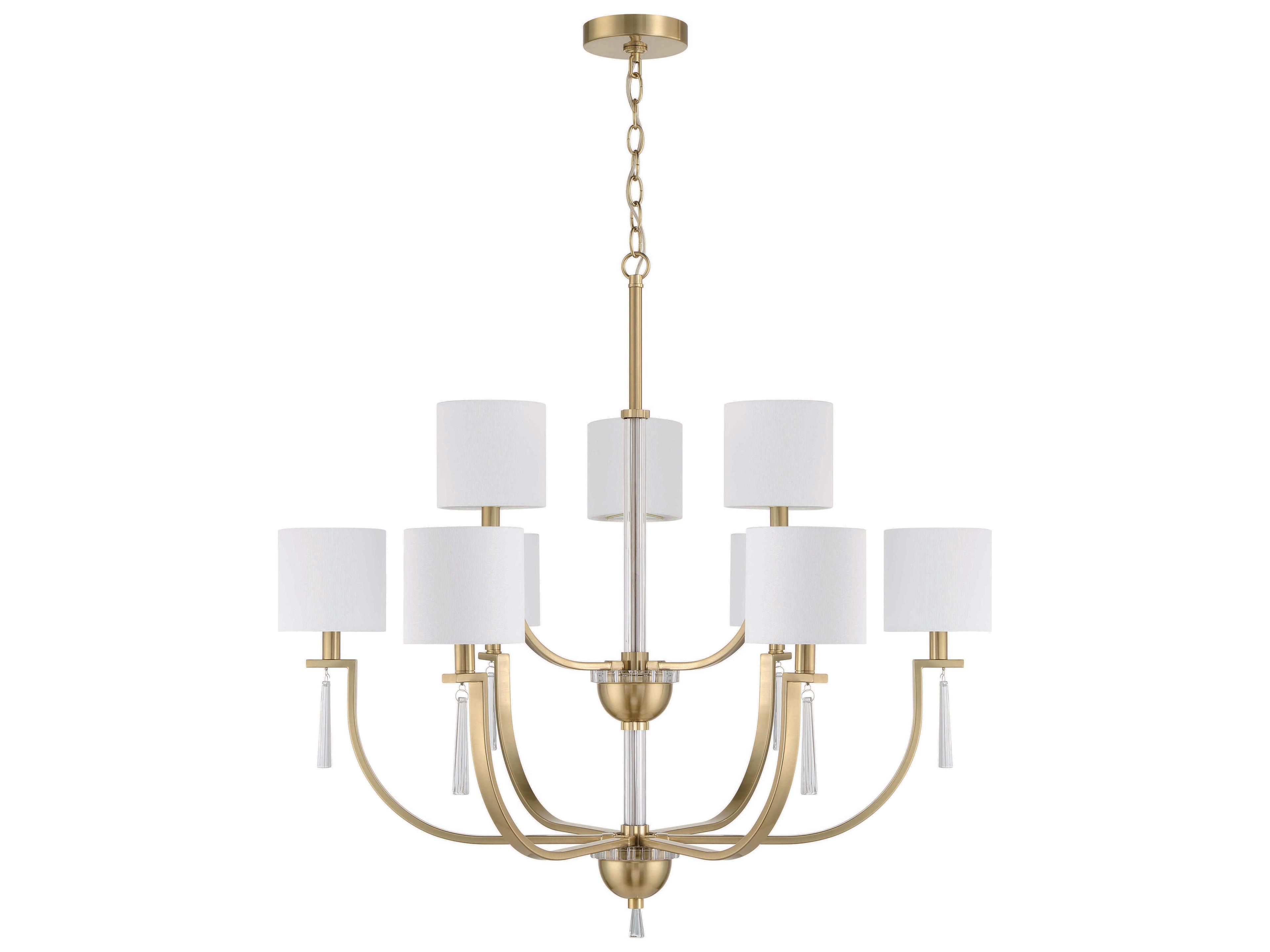 Craftmade Fortuna 9-Light Satin Brass Drum Chandelier