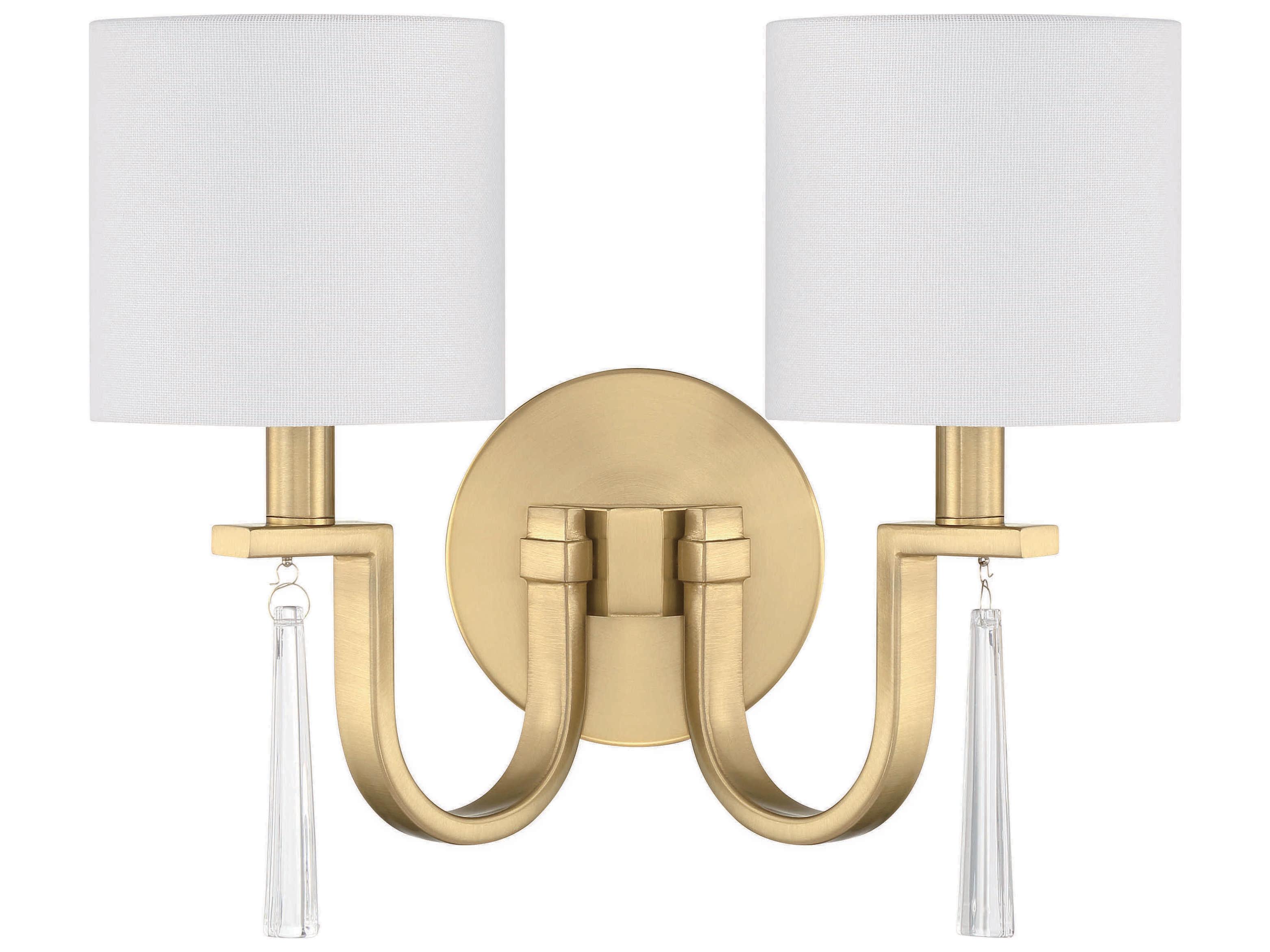 Craftmade Fortuna 2-Light Satin Brass Wall Sconce