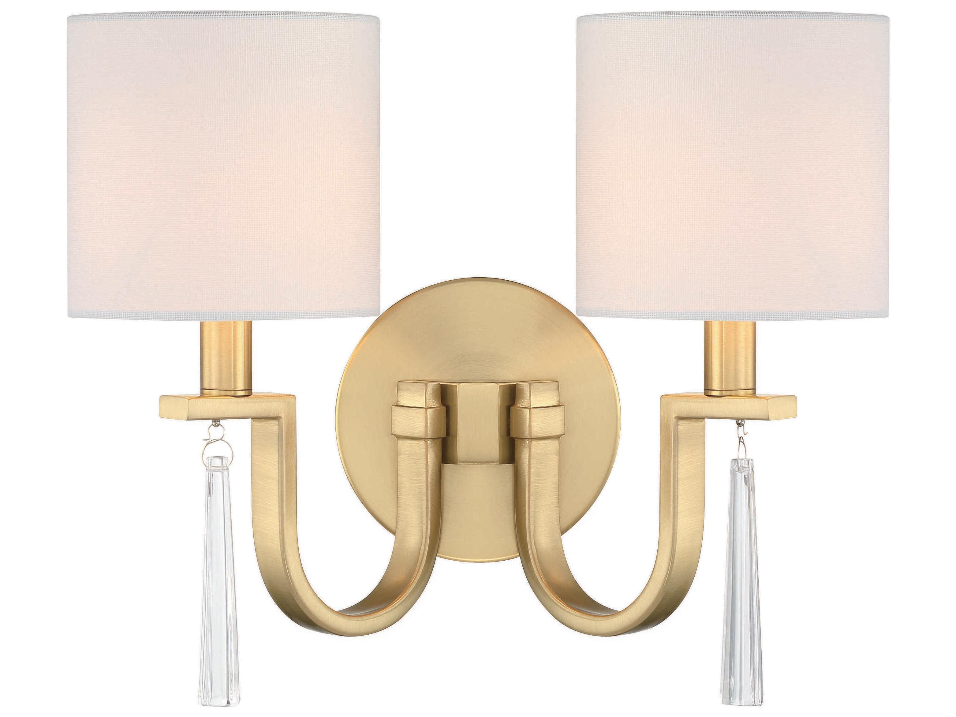 Craftmade Fortuna 2-Light Satin Brass Wall Sconce