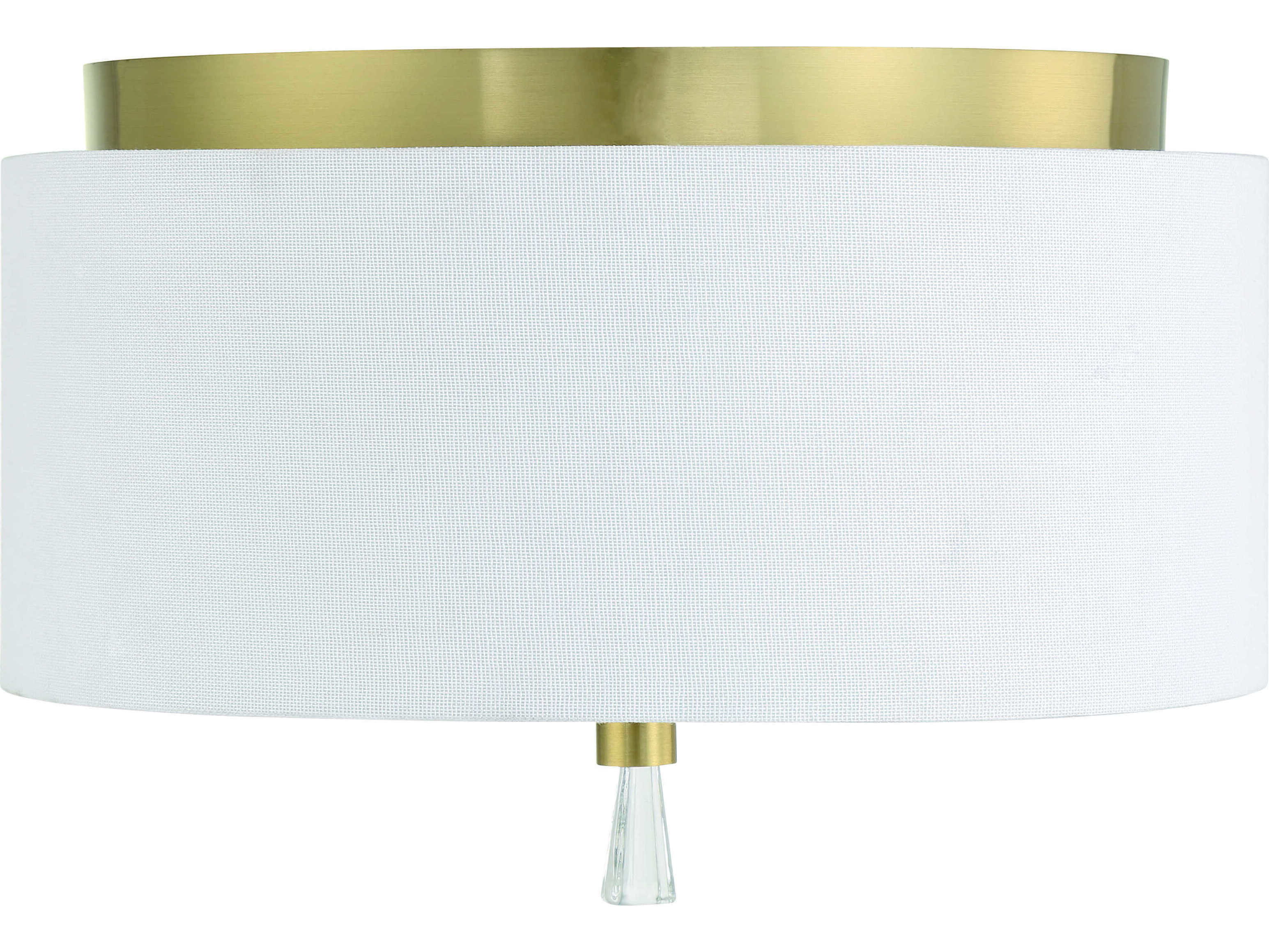 Craftmade Fortuna 2-Light Satin Brass Drum Flush Mount