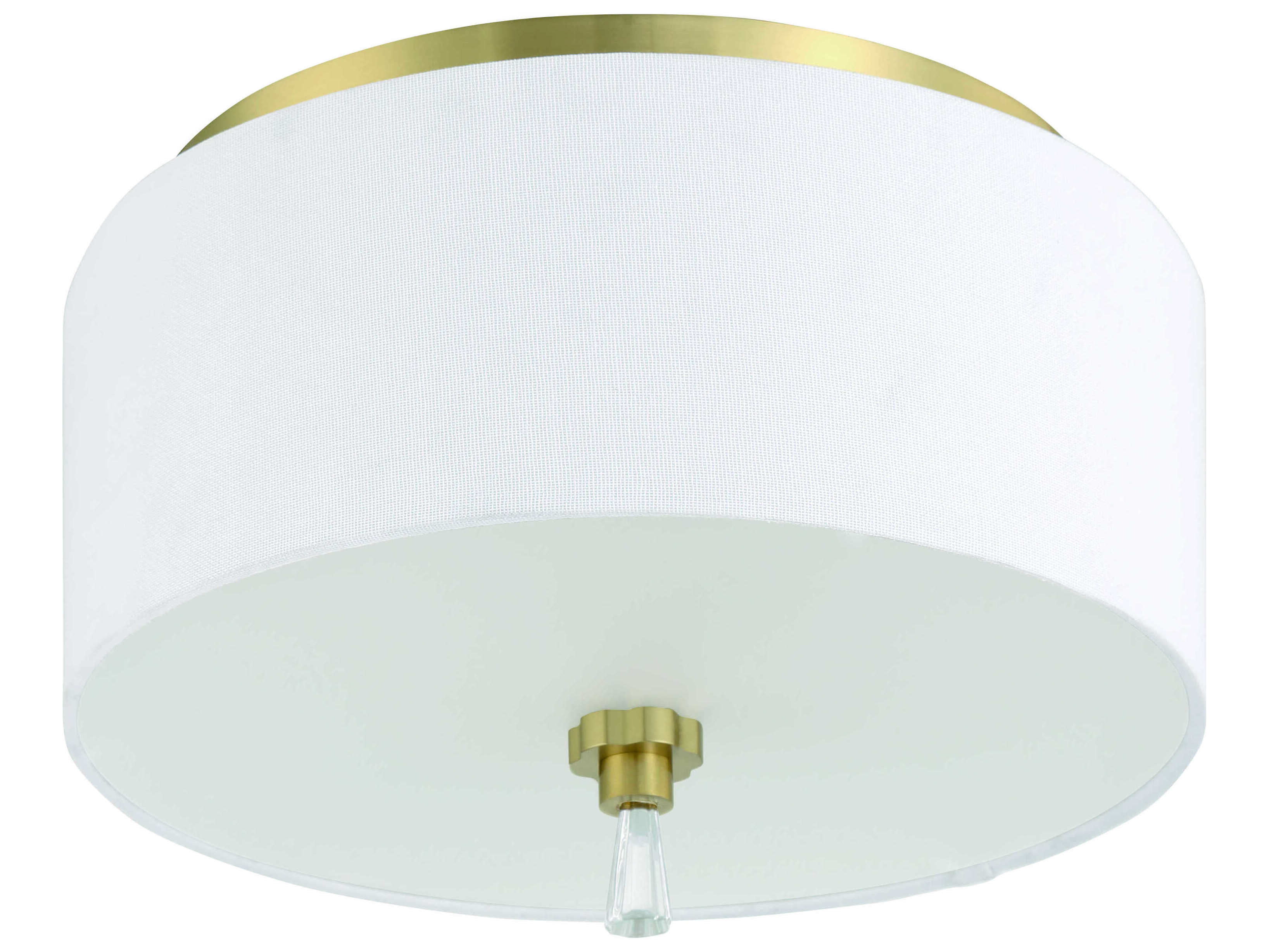 Craftmade Fortuna 2-Light Satin Brass Drum Flush Mount