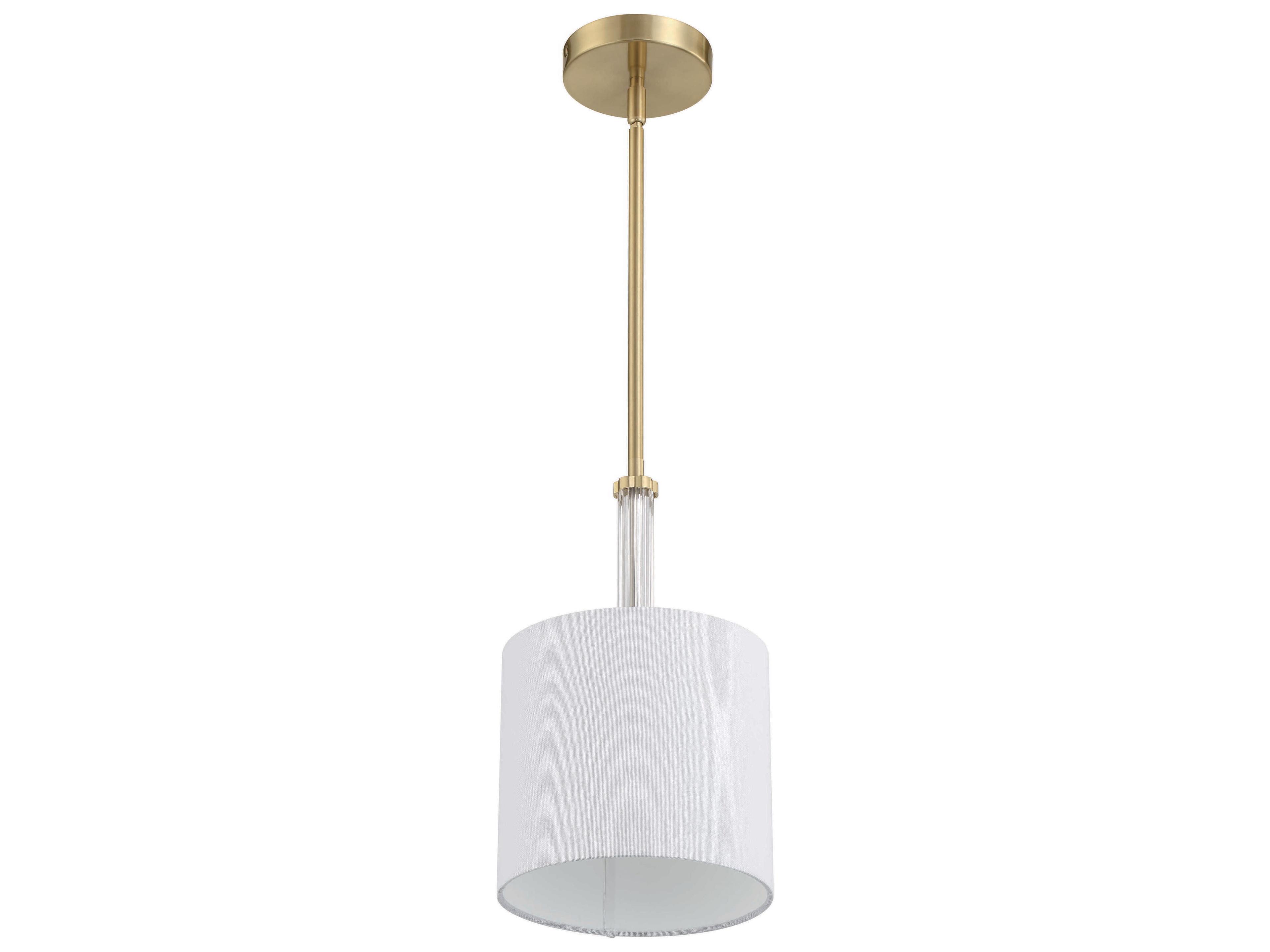Craftmade Fortuna 1-Light Satin Brass Drum Mini Pendant