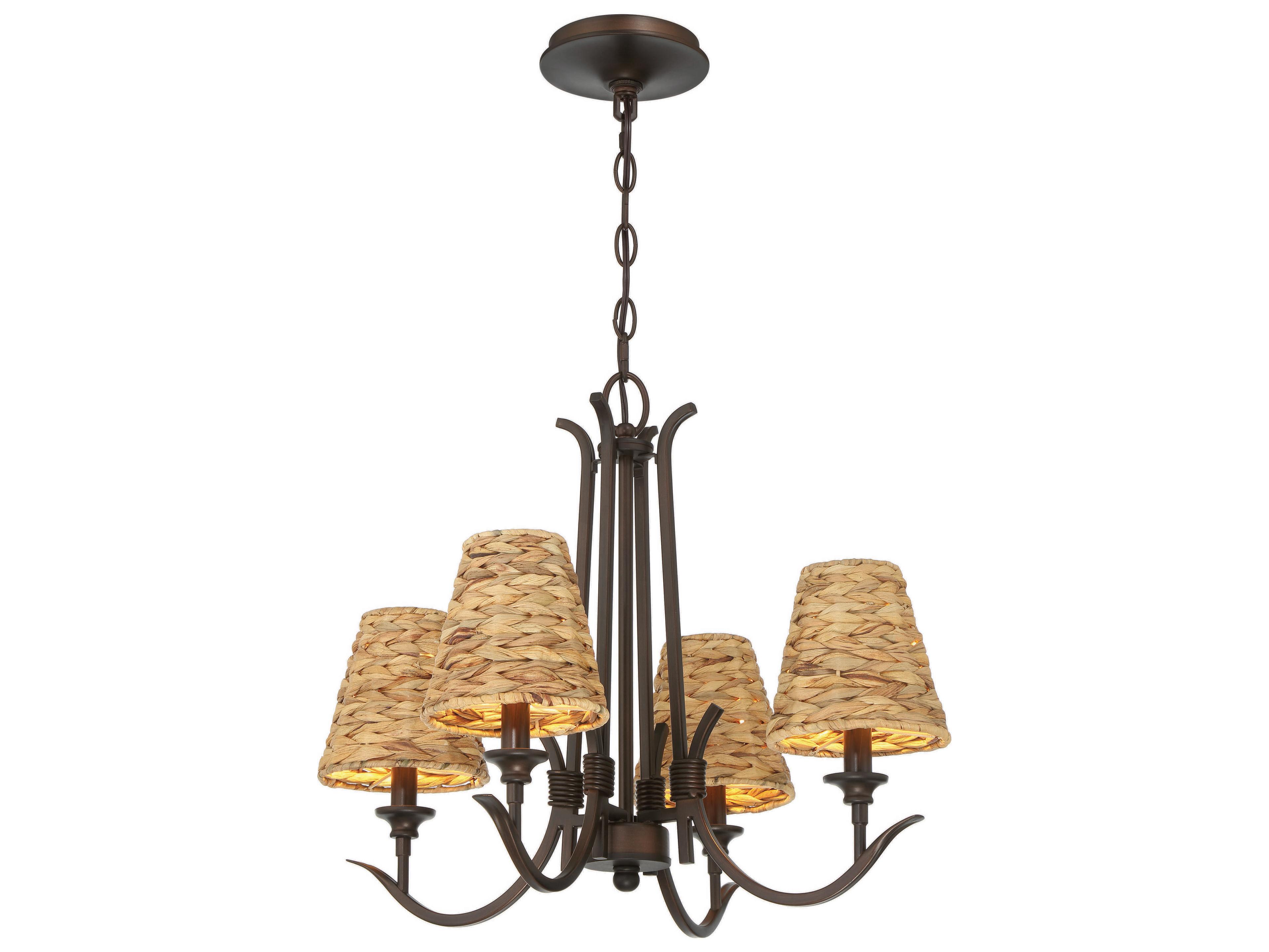 Craftmade Kokomo 4-Light Aged Bronze Brushed Candelabra Chandelier