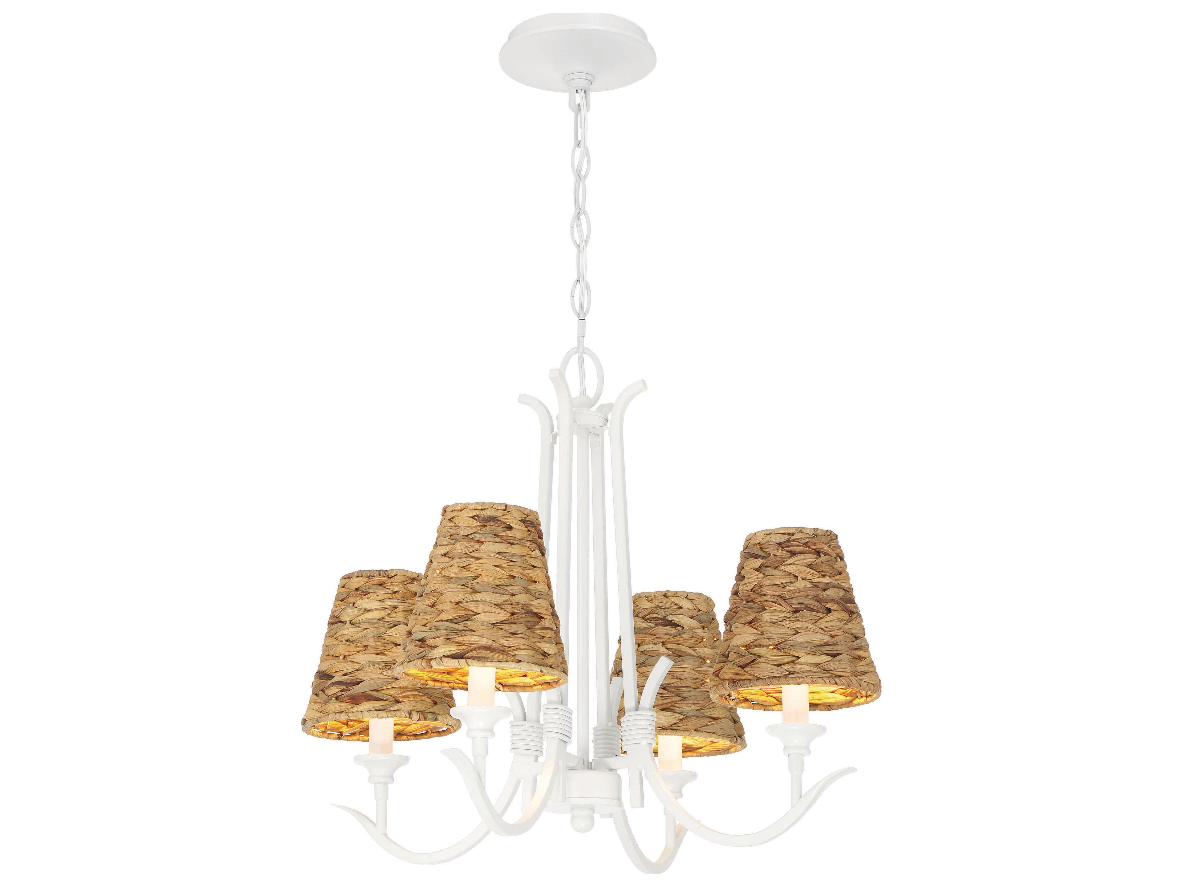 Craftmade Kokomo 4-Light Matte White Candelabra Chandelier