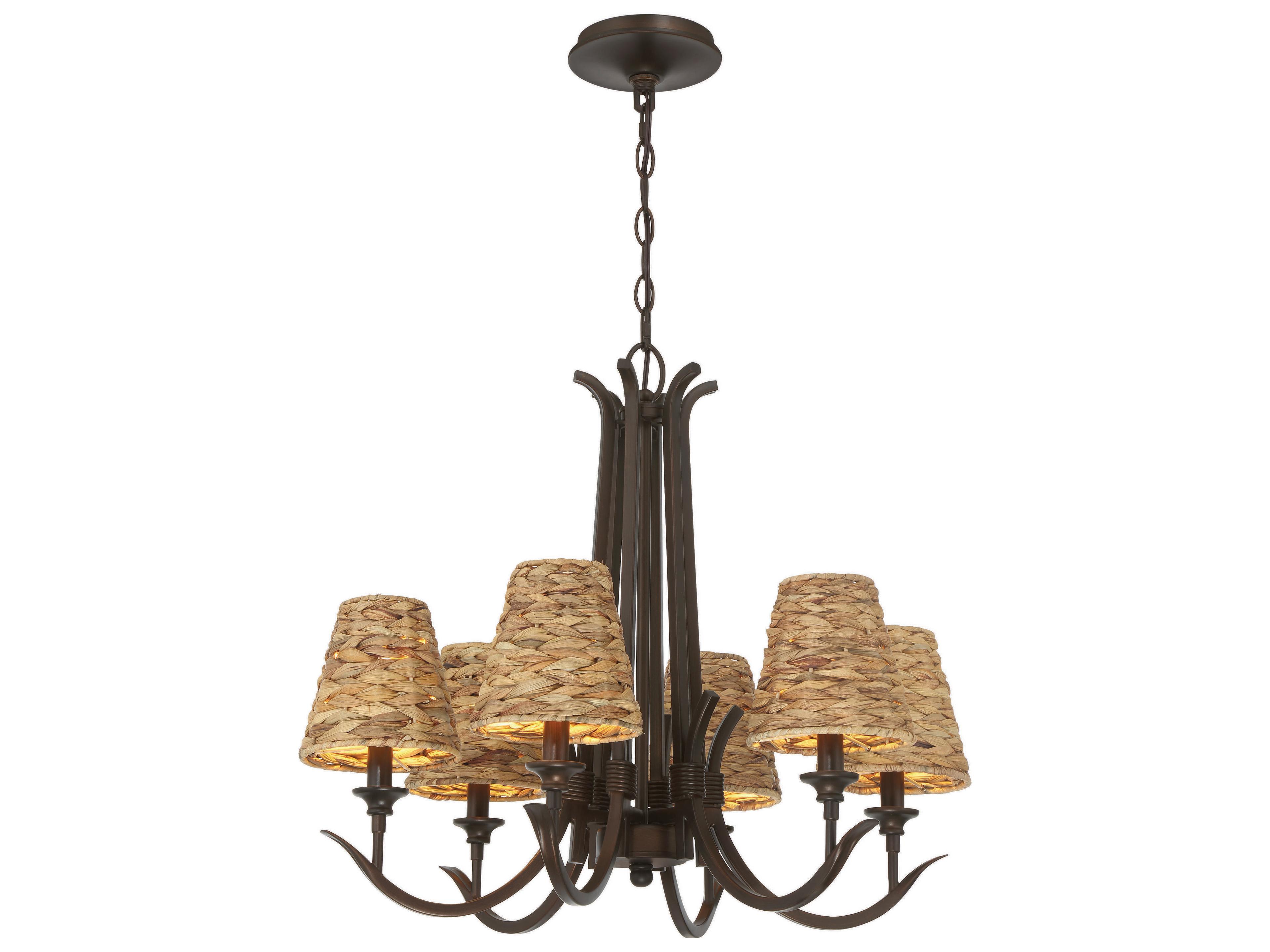 Craftmade Kokomo 6-Light Aged Bronze Brushed Candelabra Chandelier