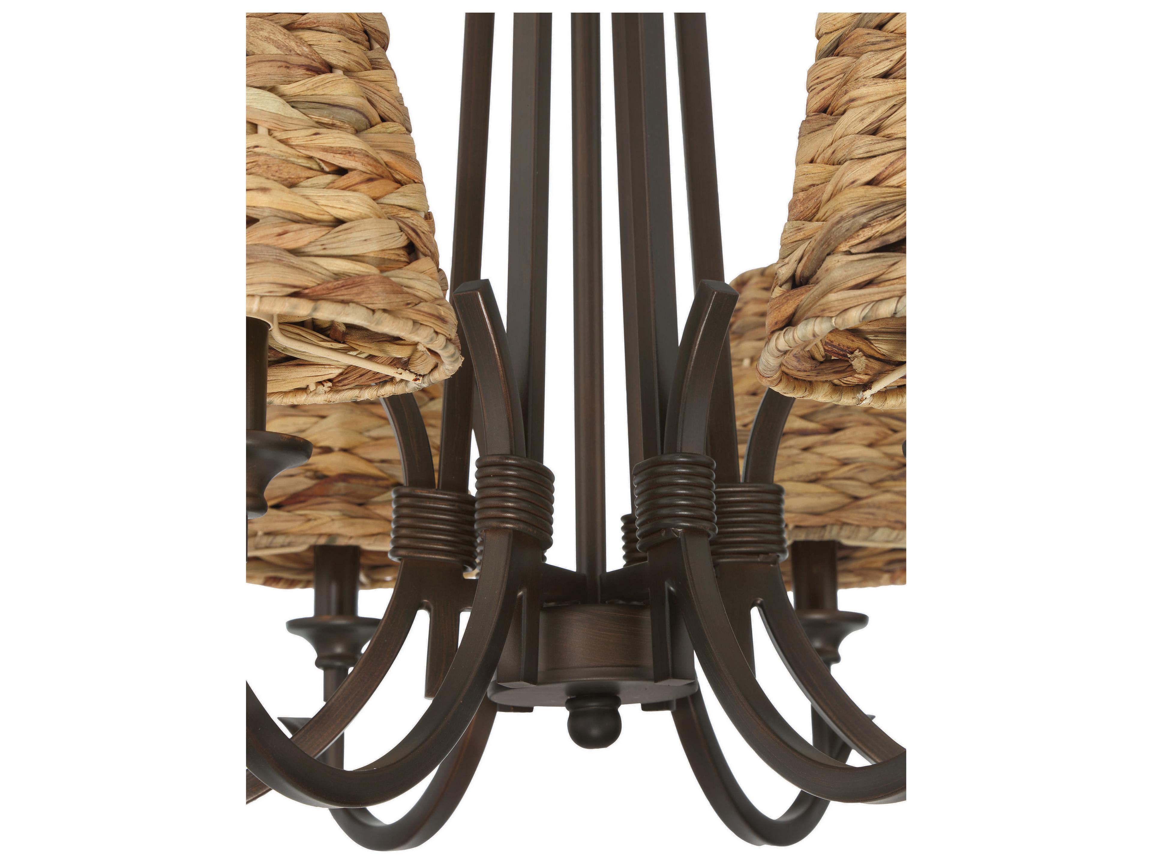 Craftmade Kokomo 6-Light Aged Bronze Brushed Candelabra Chandelier