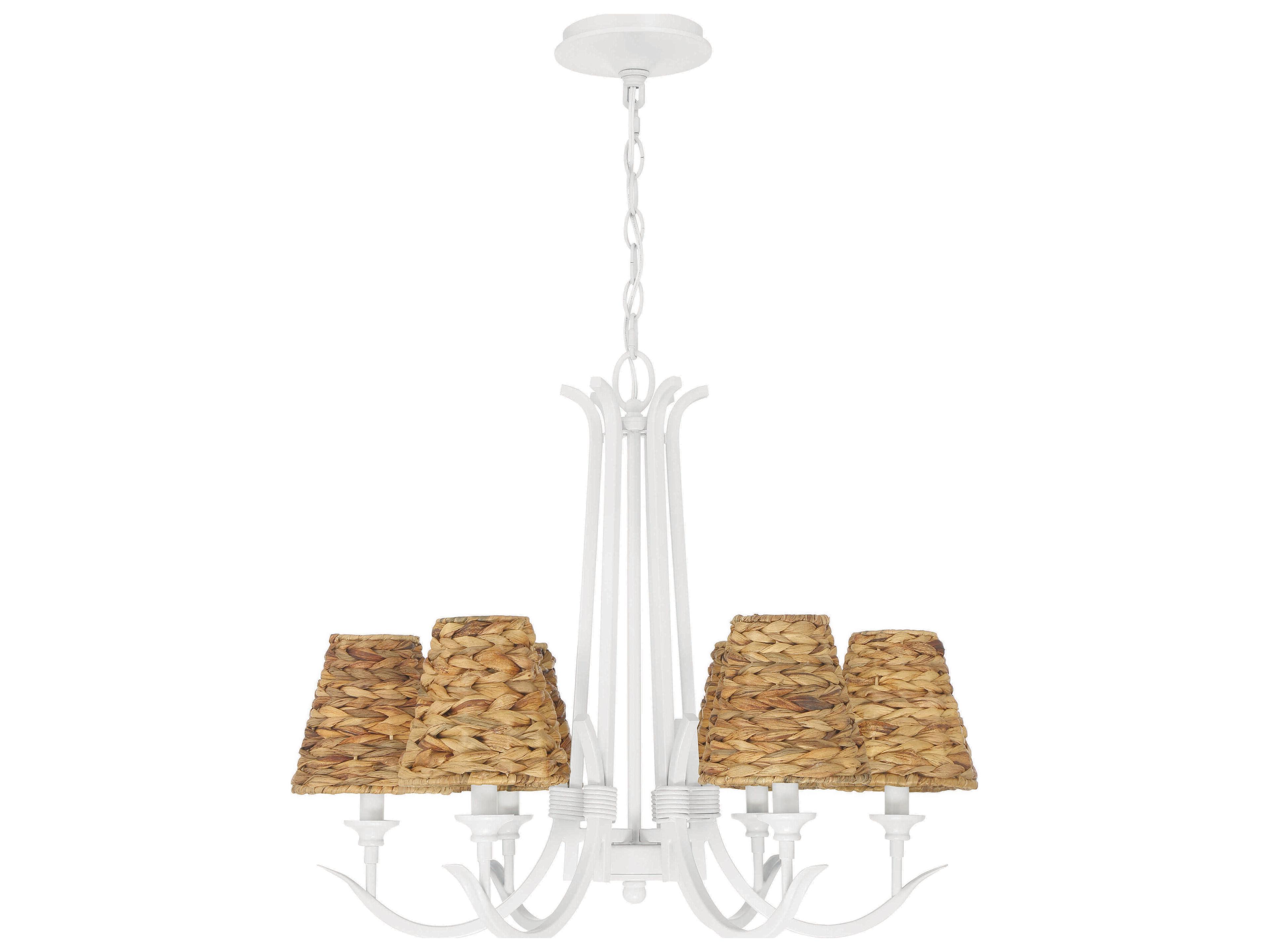 Craftmade Kokomo 6-Light Matte White Candelabra Chandelier