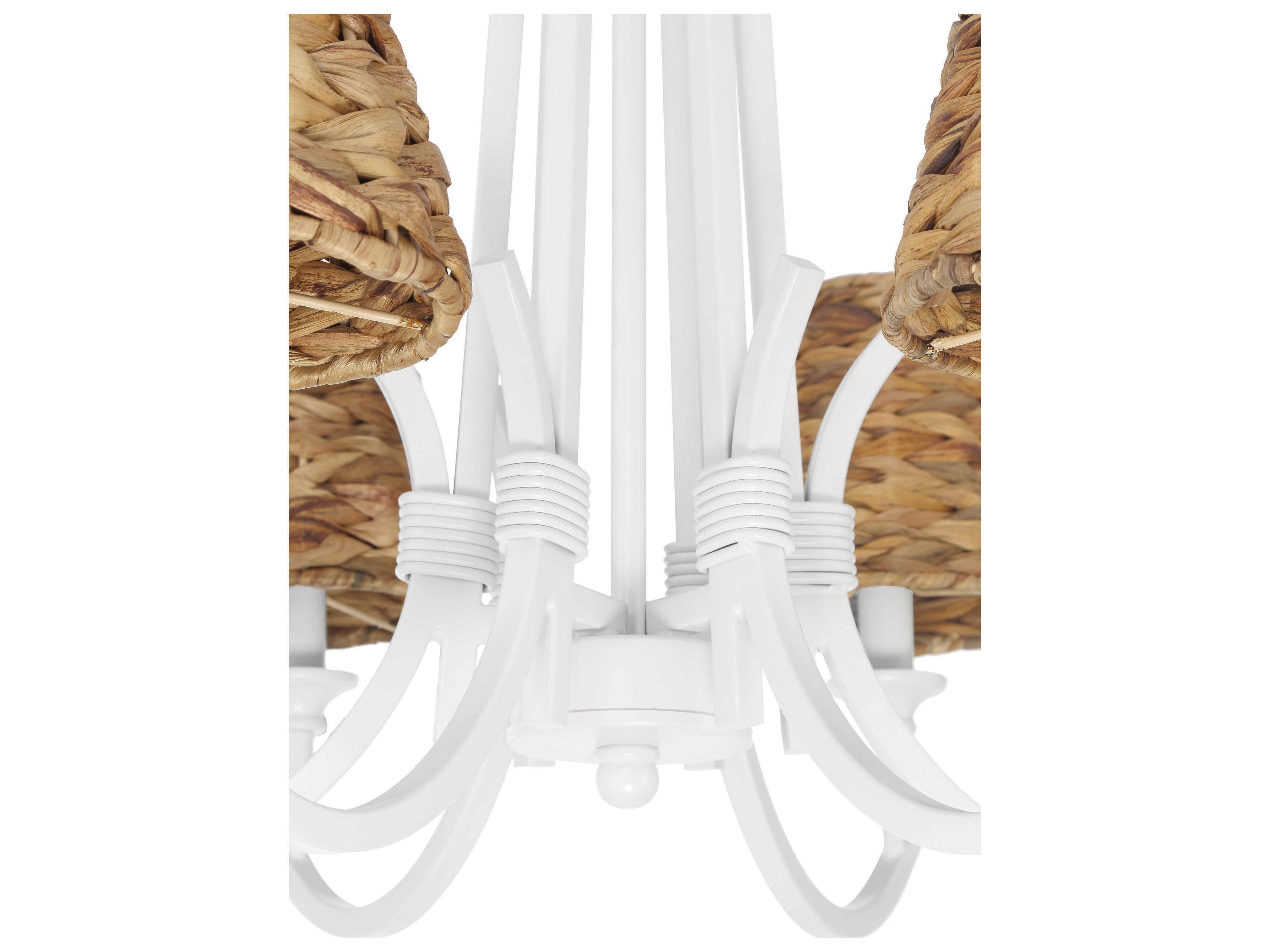 Craftmade Kokomo 6-Light Matte White Candelabra Chandelier