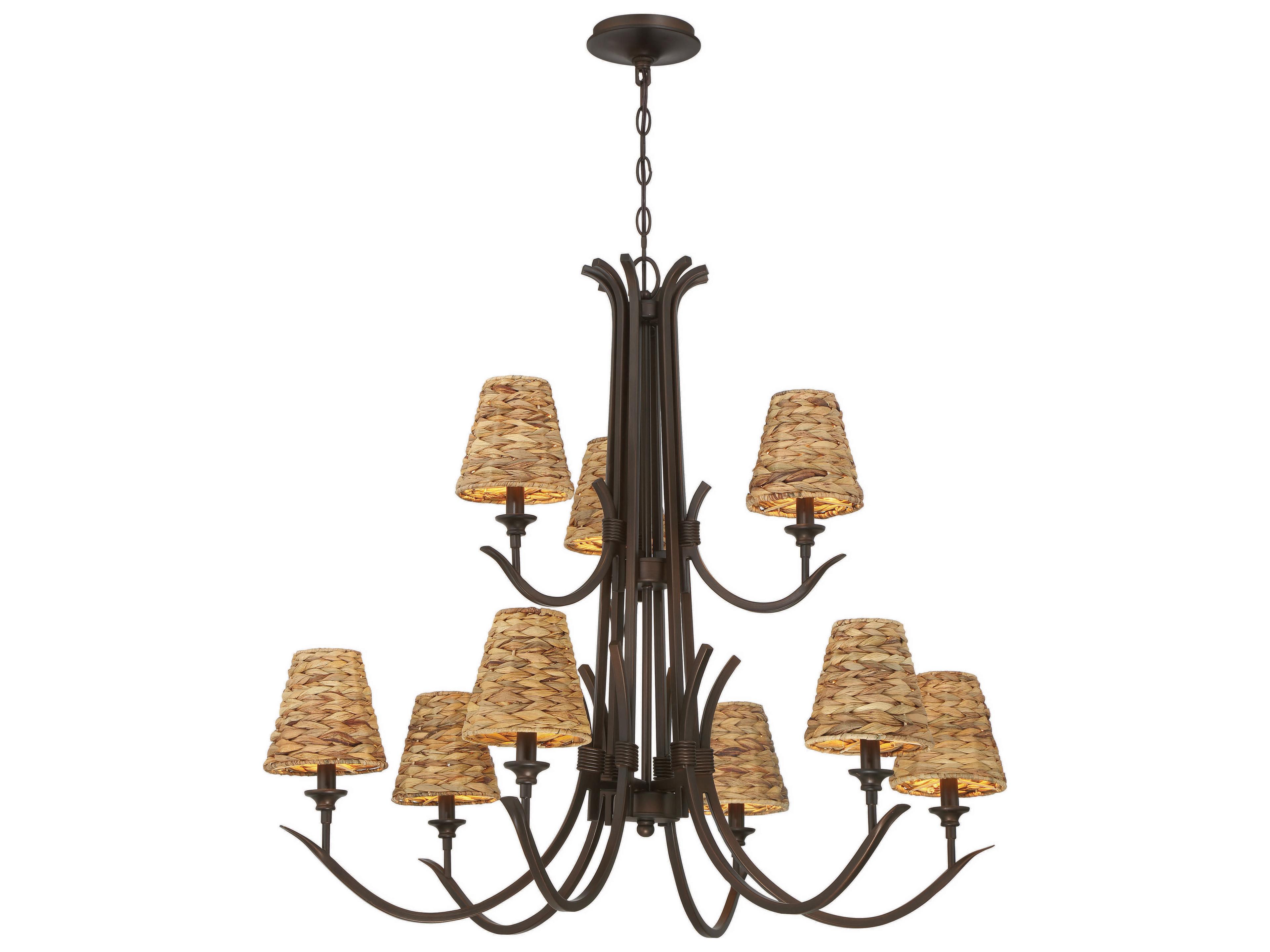 Craftmade Kokomo 9-Light Aged Bronze Brushed Candelabra Chandelier