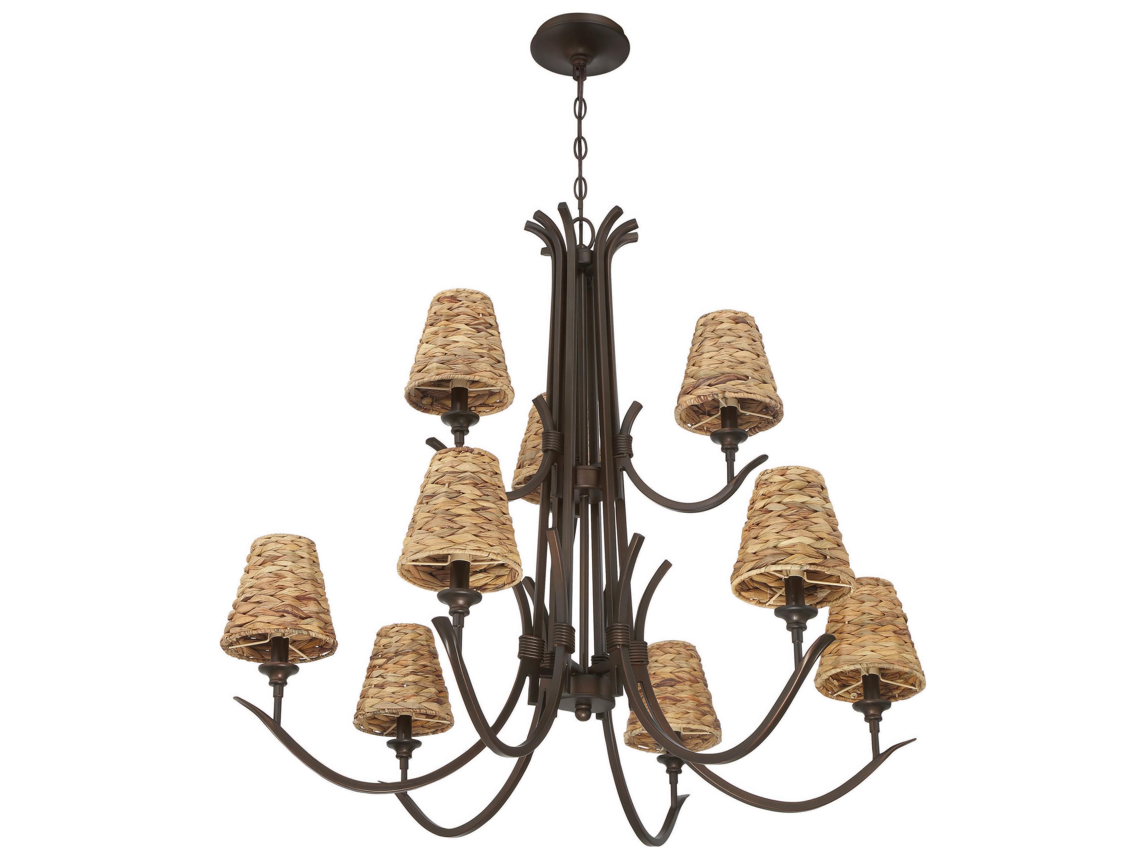 Craftmade Kokomo 9-Light Aged Bronze Brushed Candelabra Chandelier