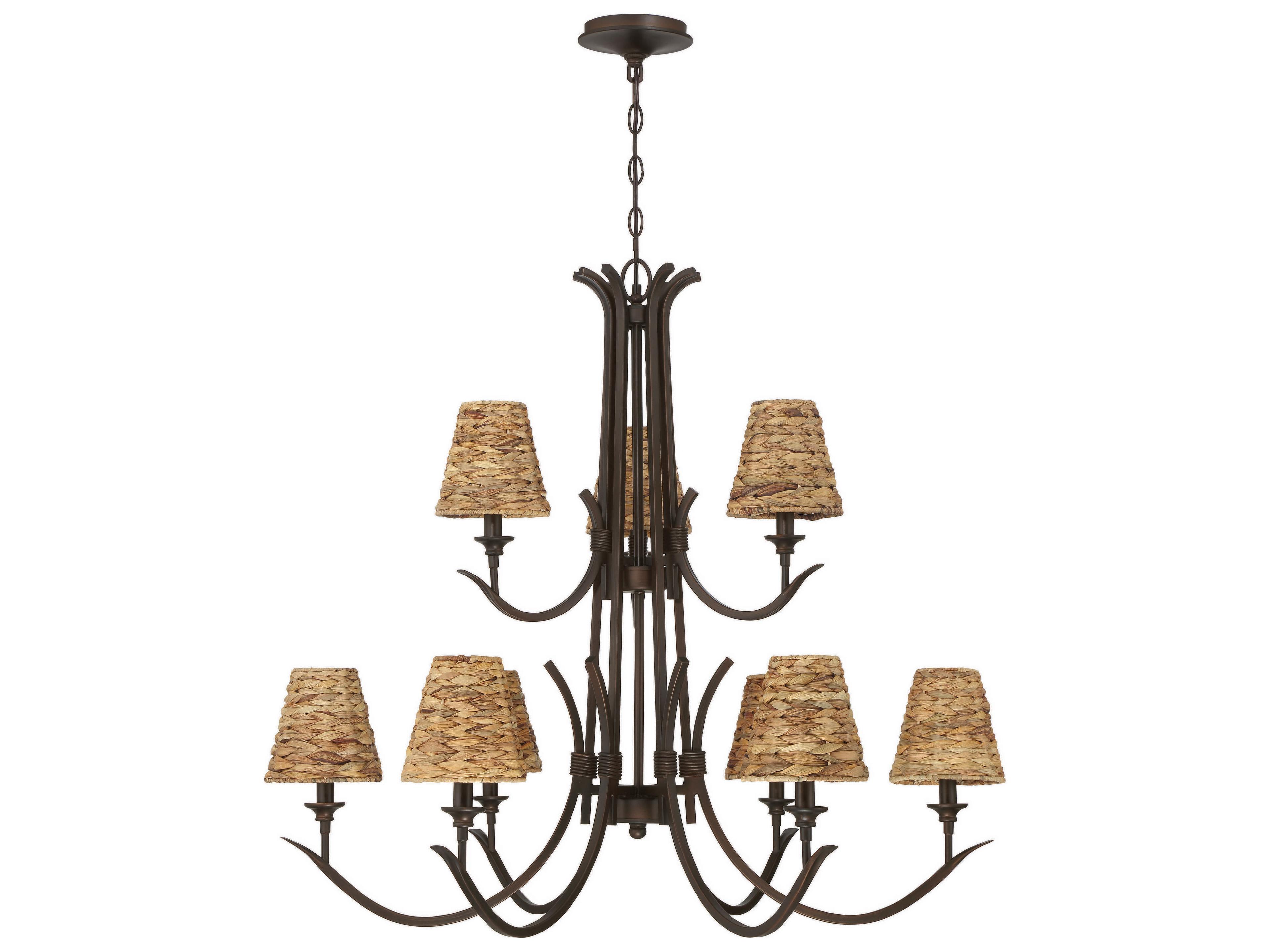 Craftmade Kokomo 9-Light Aged Bronze Brushed Candelabra Chandelier