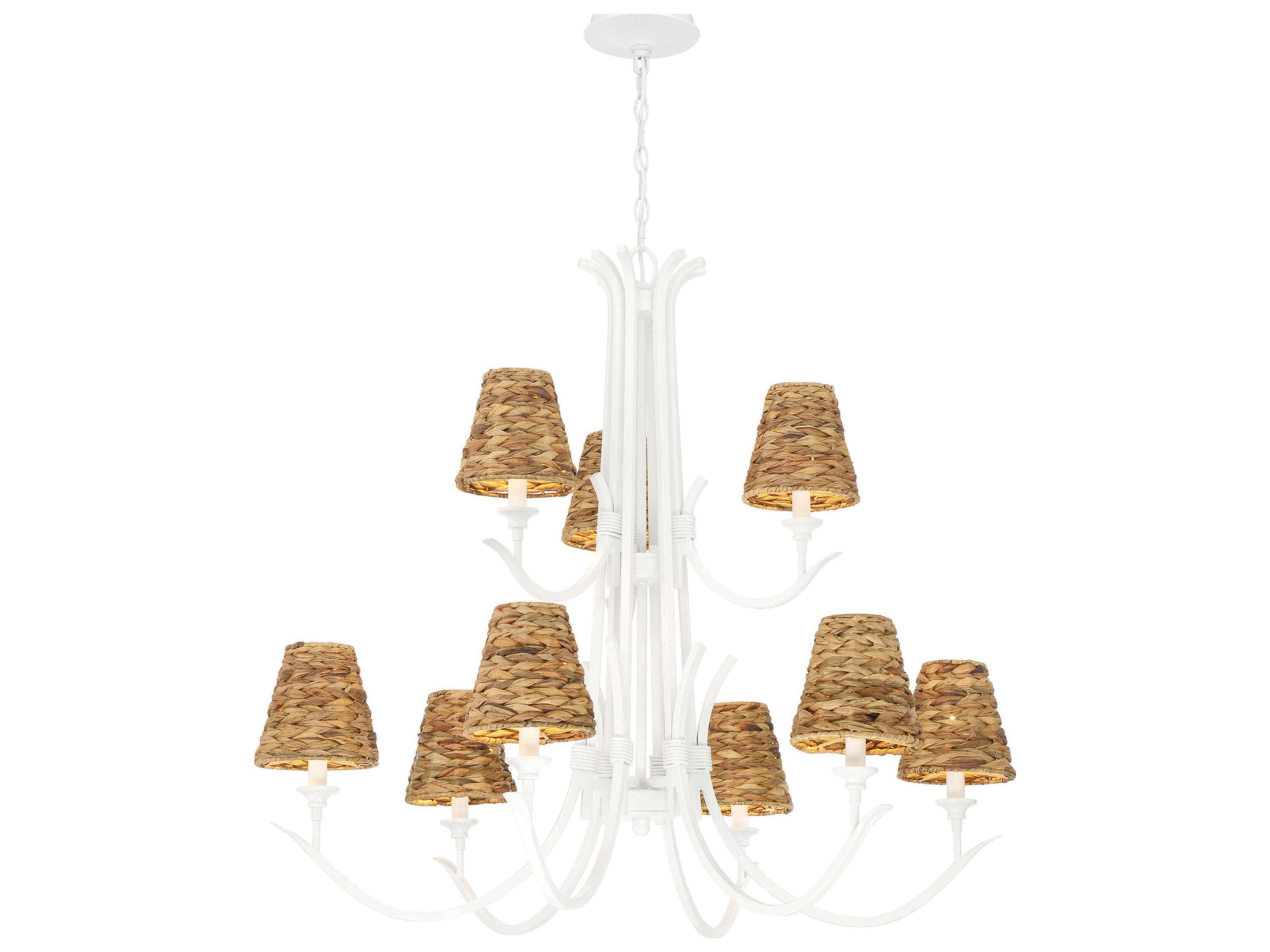 Craftmade Kokomo 9-Light Matte White Candelabra Chandelier