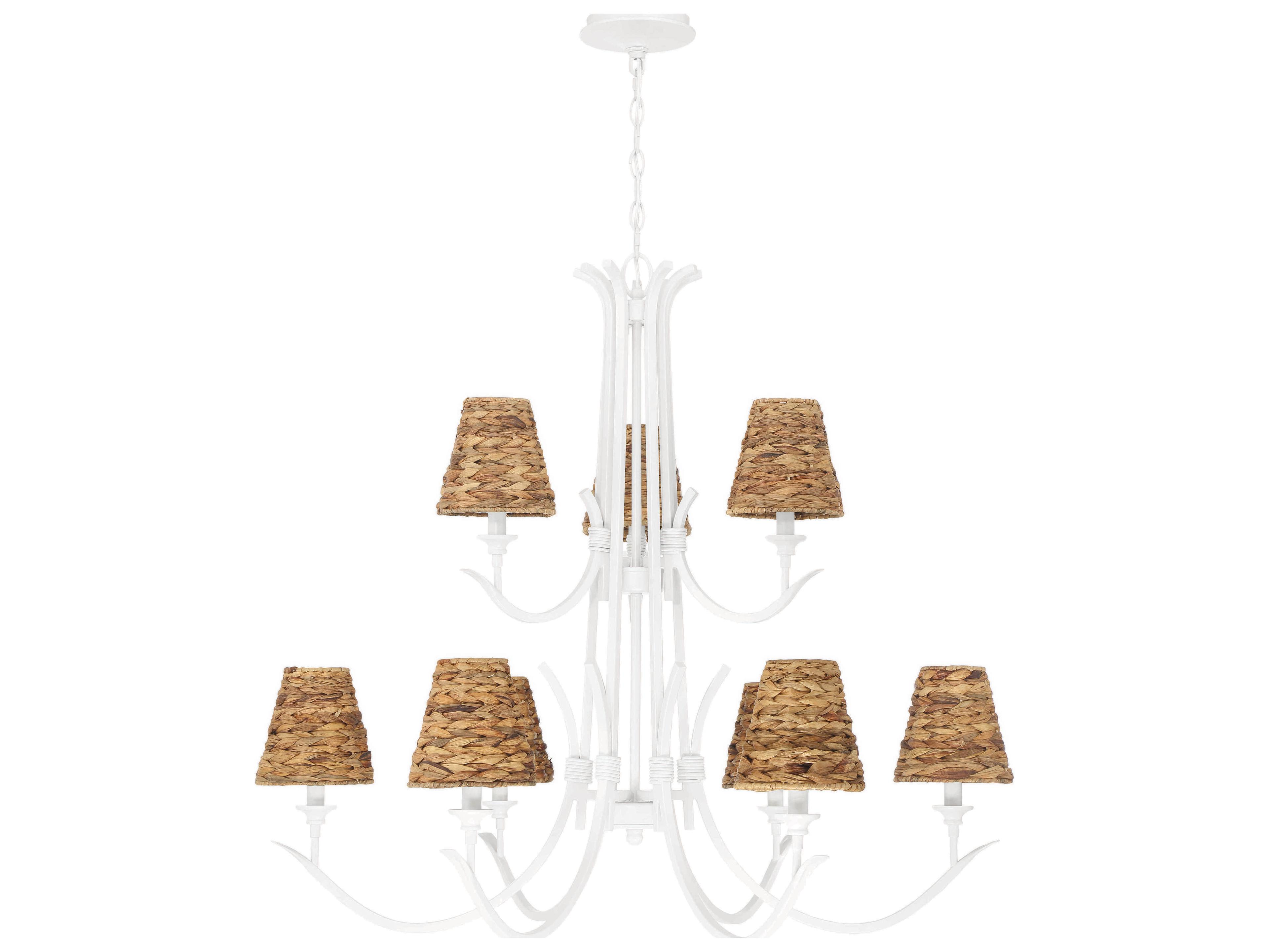 Craftmade Kokomo 9-Light Matte White Candelabra Chandelier