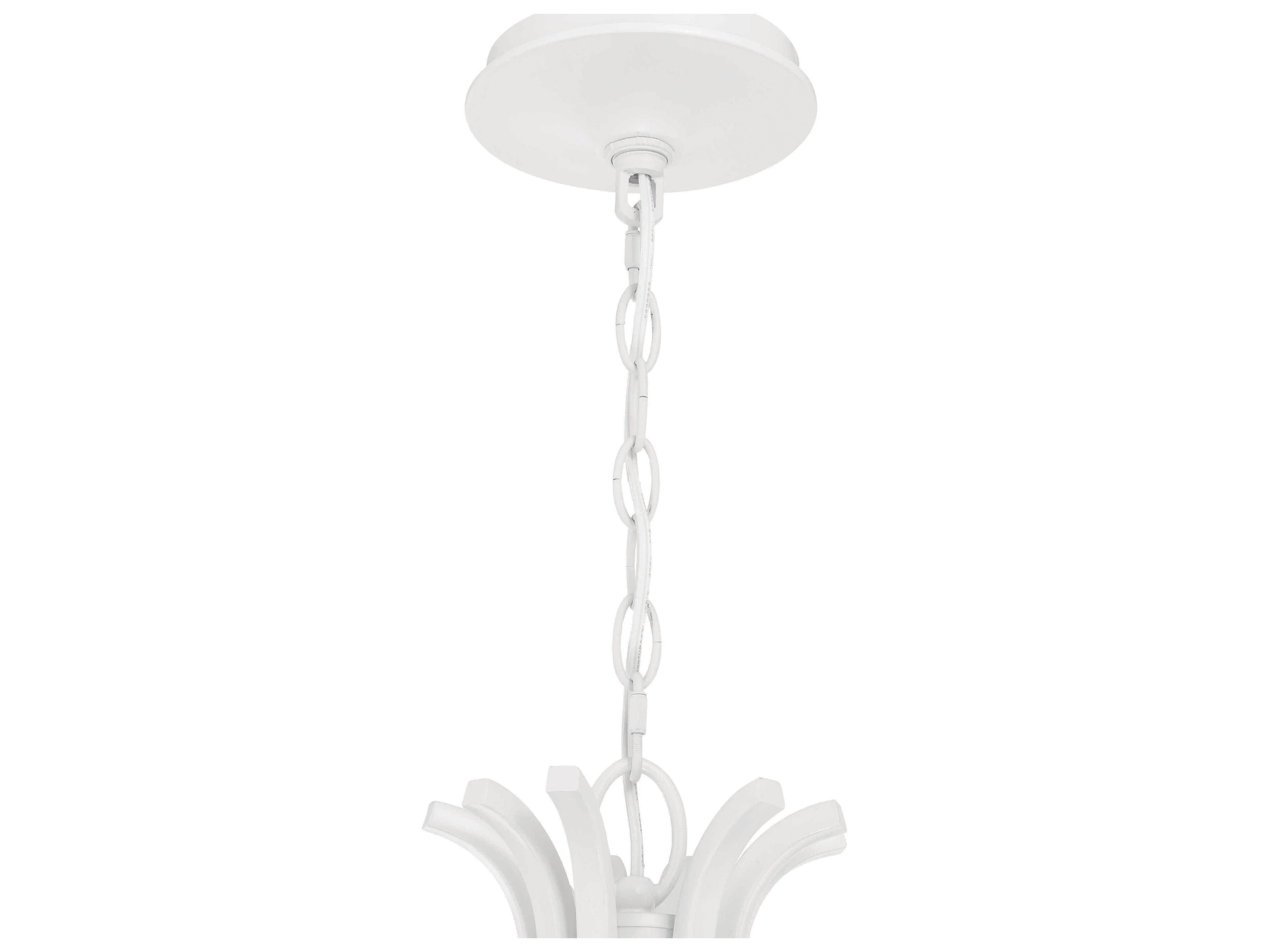 Craftmade Kokomo 9-Light Matte White Candelabra Chandelier