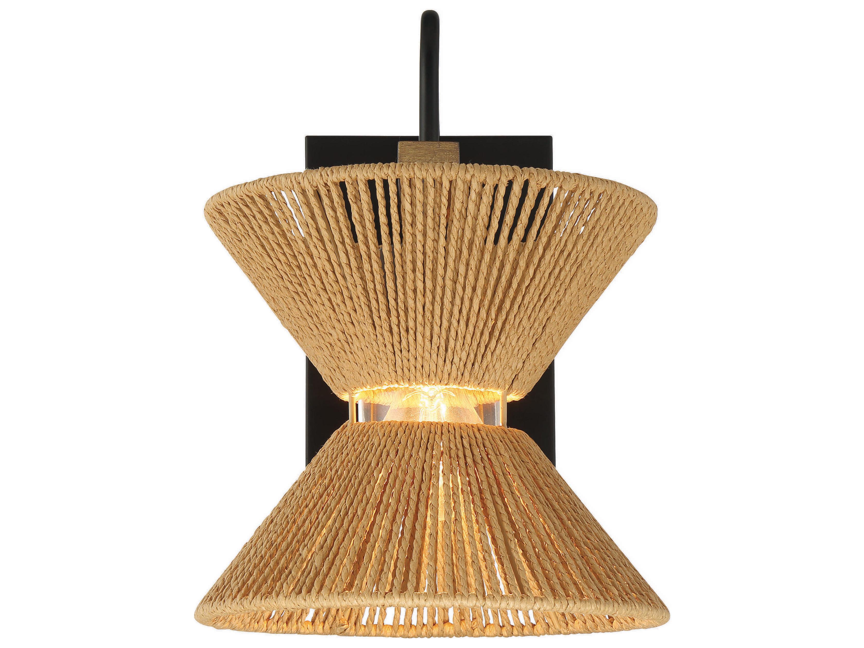 Craftmade Serena 1-Light Flat Black Walnut Wall Sconce