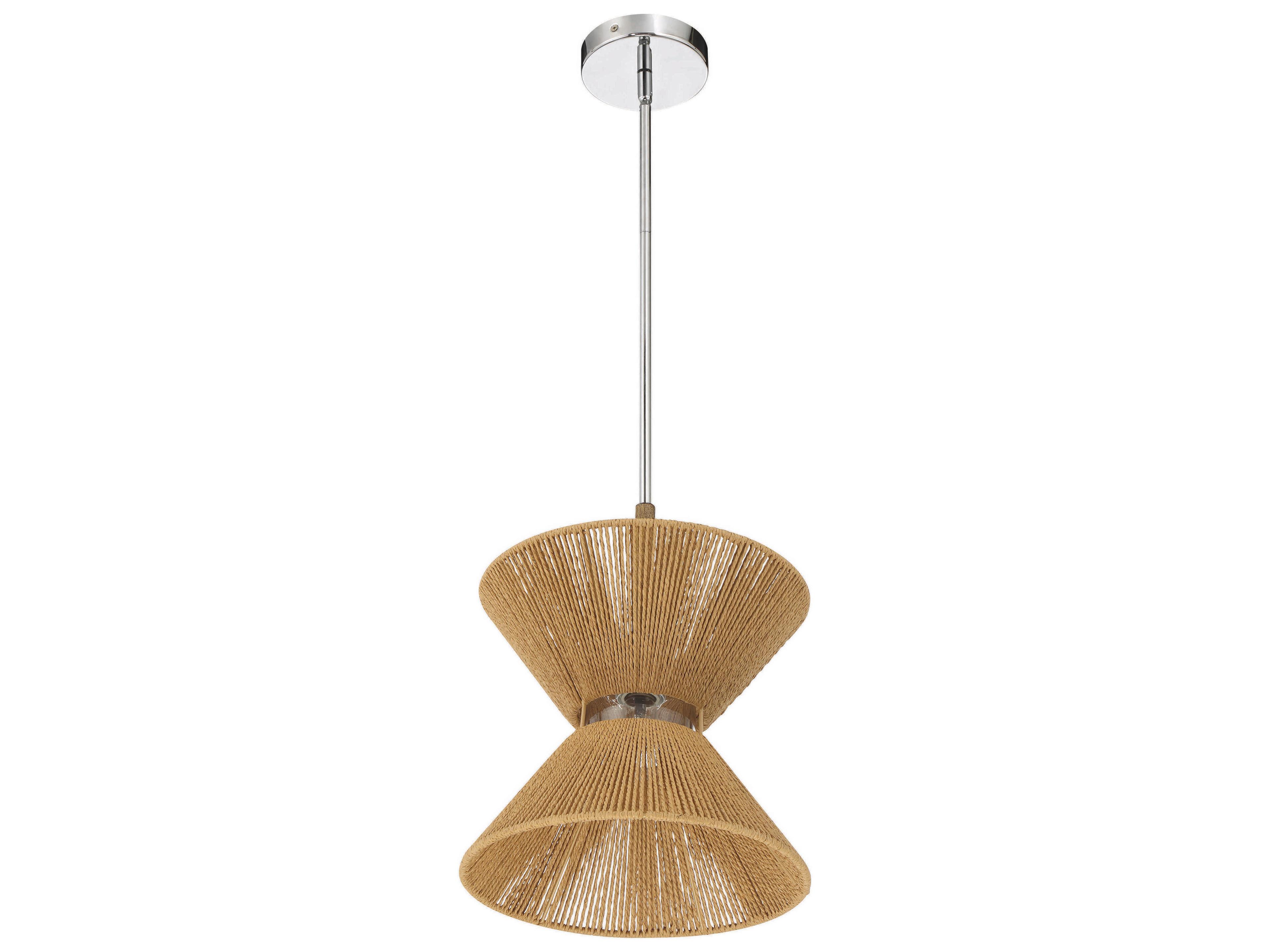 Craftmade Serena 1-Light Chrome Walnut Mini Pendant