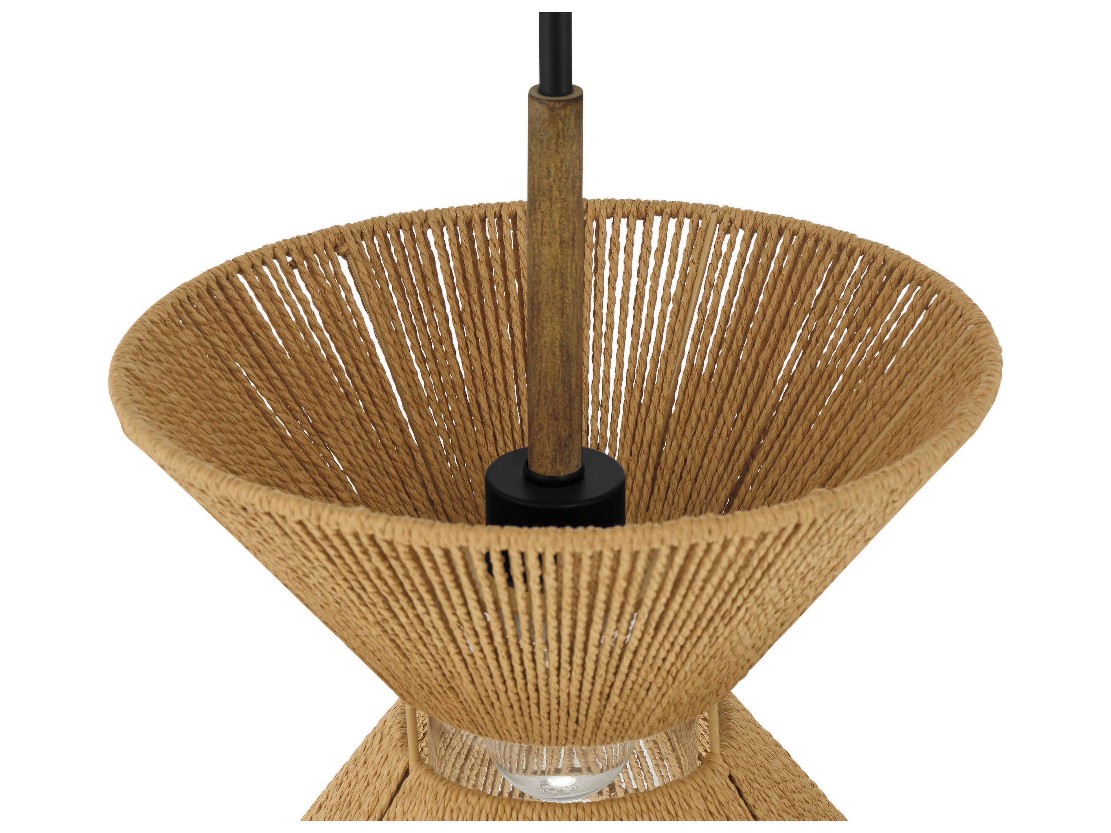 Craftmade Serena 1-Light Flat Black Walnut Mini Pendant