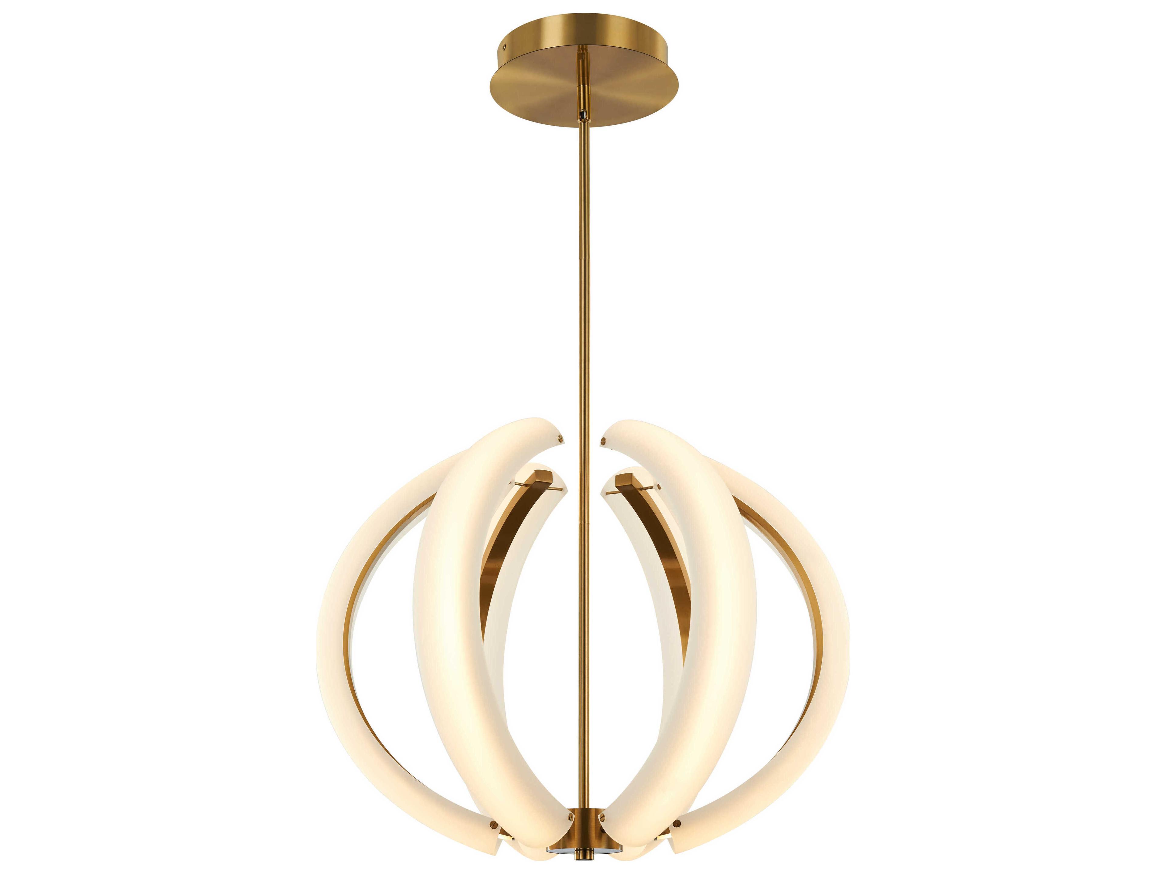Craftmade Unwind 6-Light Satin Brass Globe Pendant