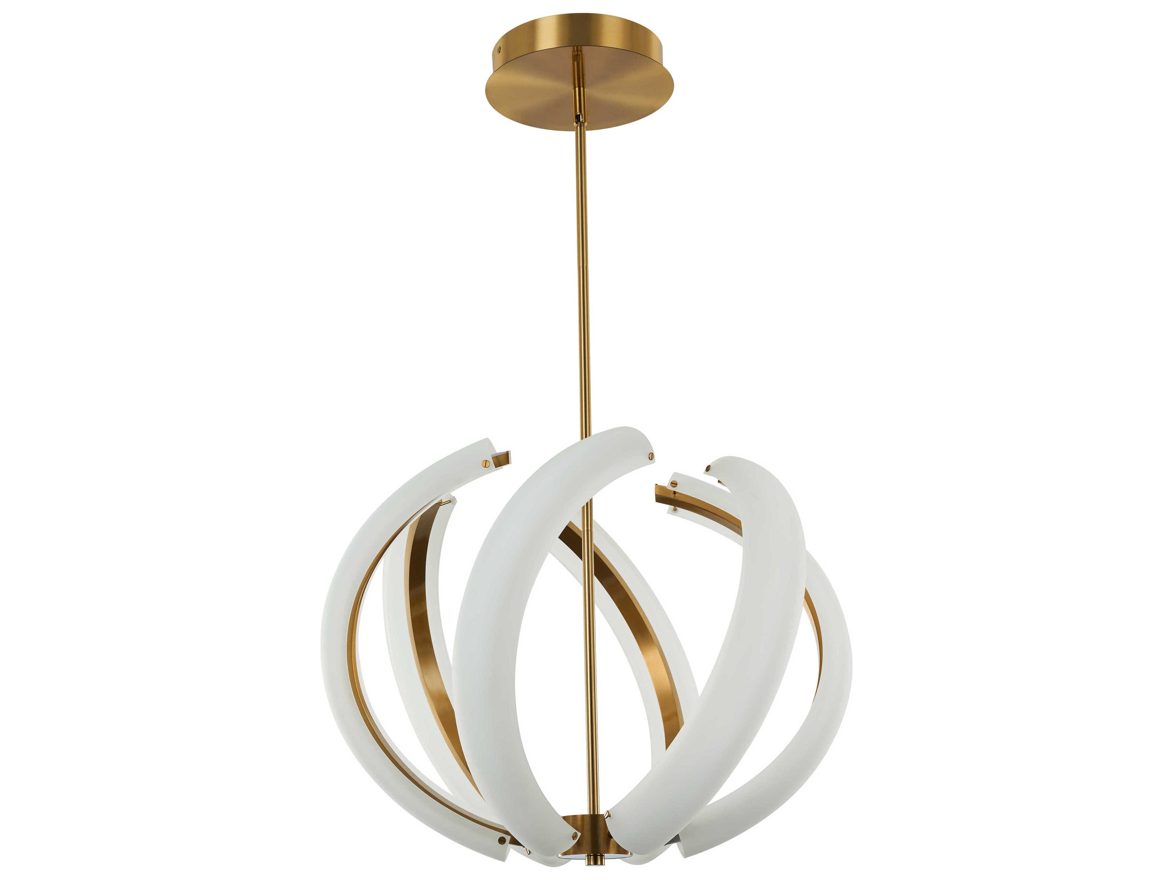 Craftmade Unwind 6-Light Satin Brass Globe Pendant