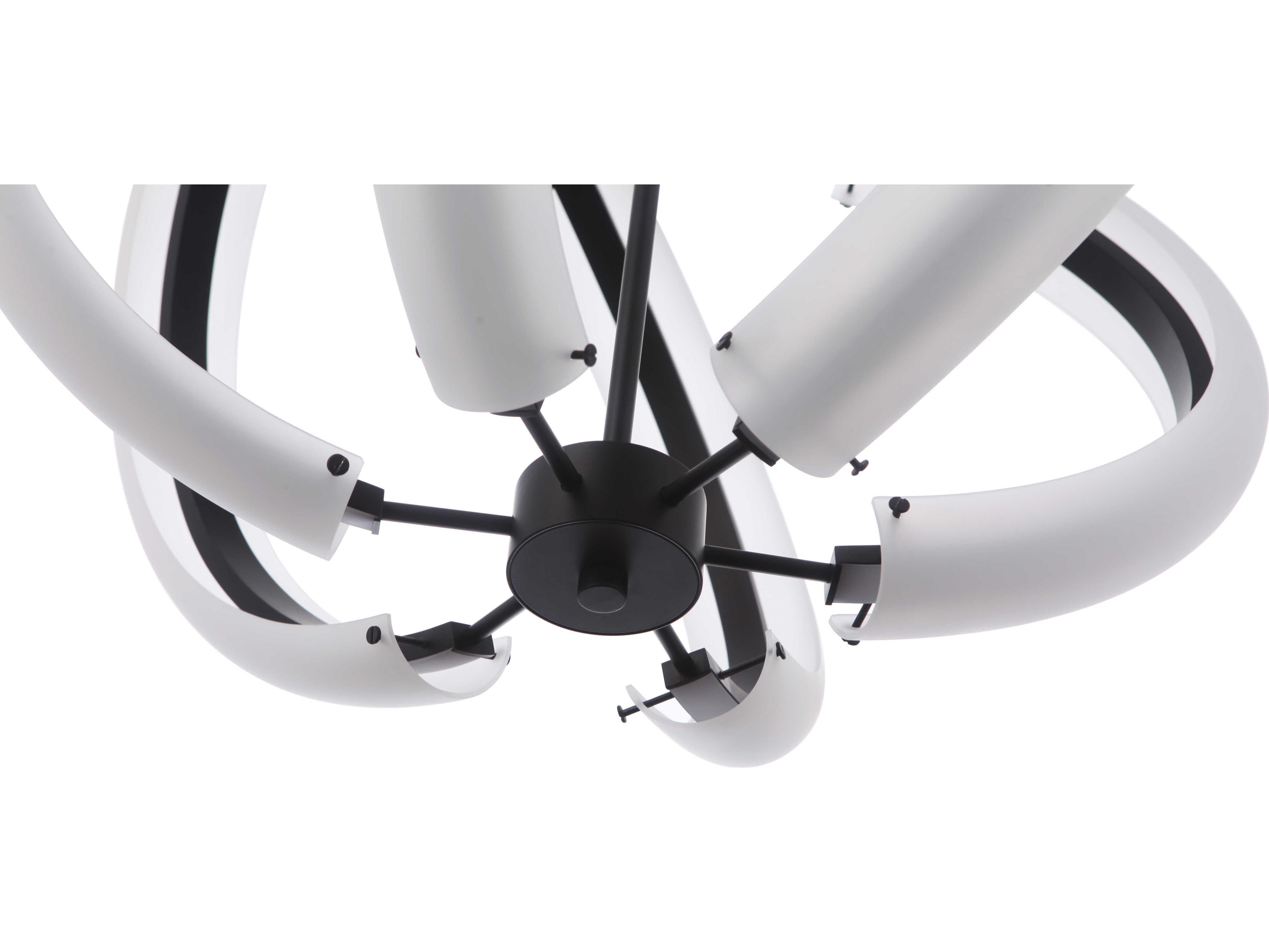 Craftmade Unwind 6-Light Flat Black Globe Pendant