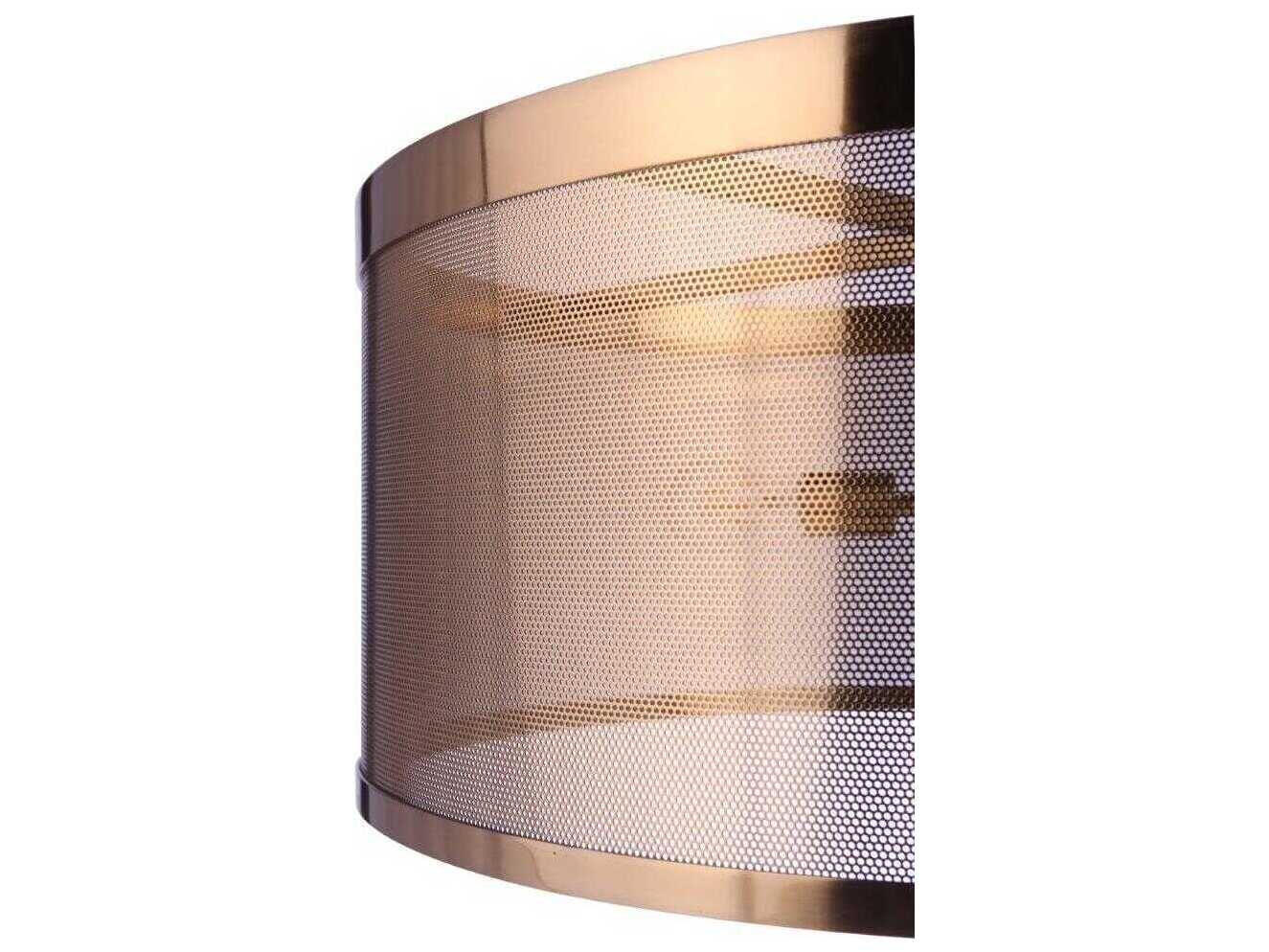 Craftmade Mesh 4-Light Satin Brass Drum Pendant