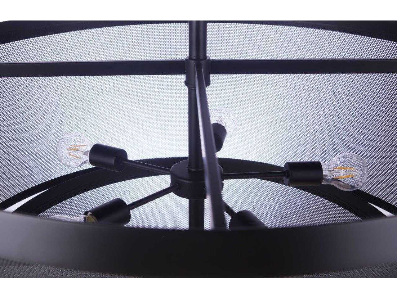 Craftmade Mesh 9-Light Flat Black Drum Pendant