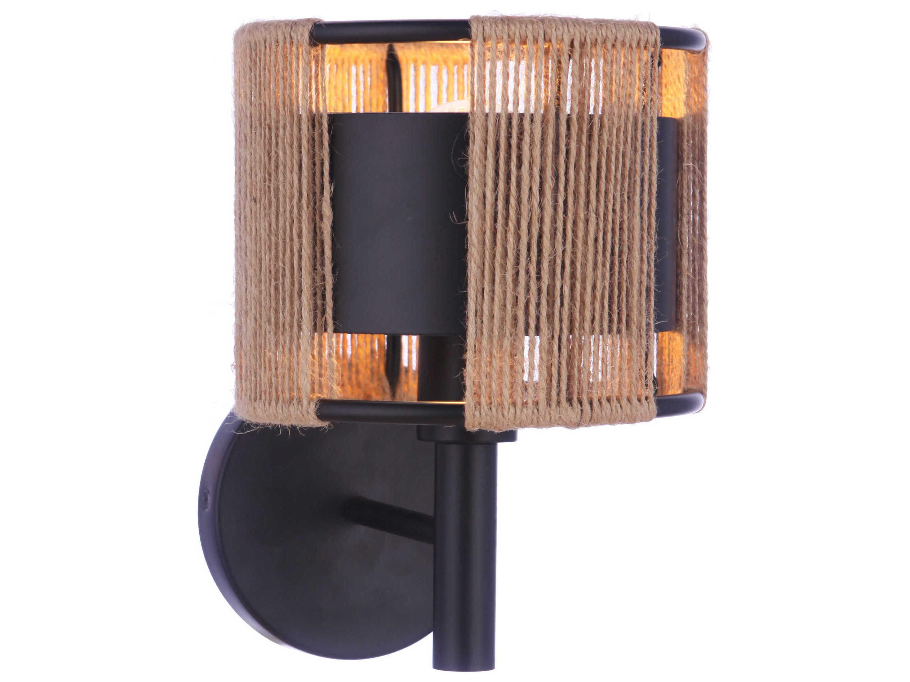 Craftmade Kensey 1-Light Flat Black Wall Sconce