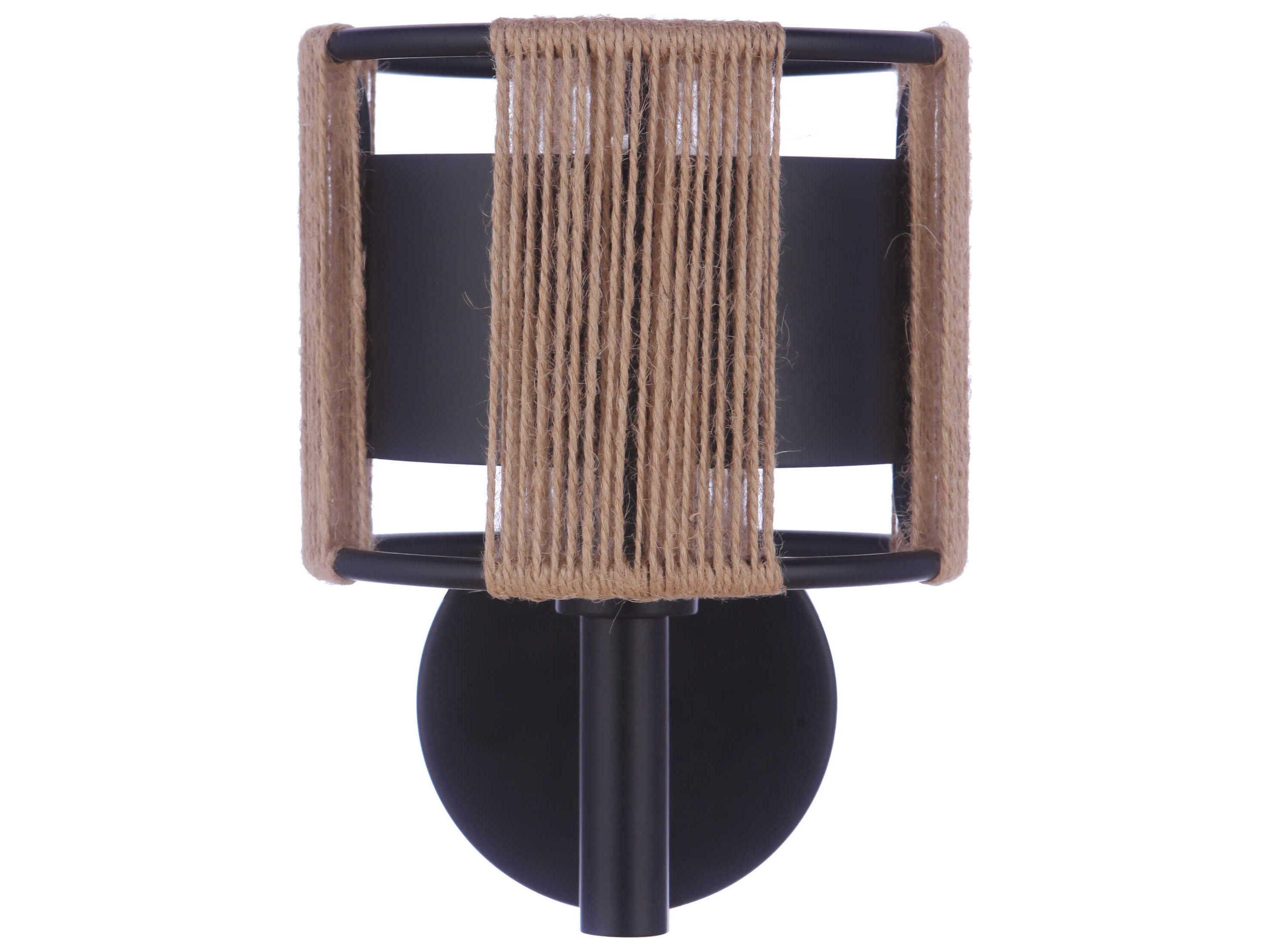 Craftmade Kensey 1-Light Flat Black Wall Sconce