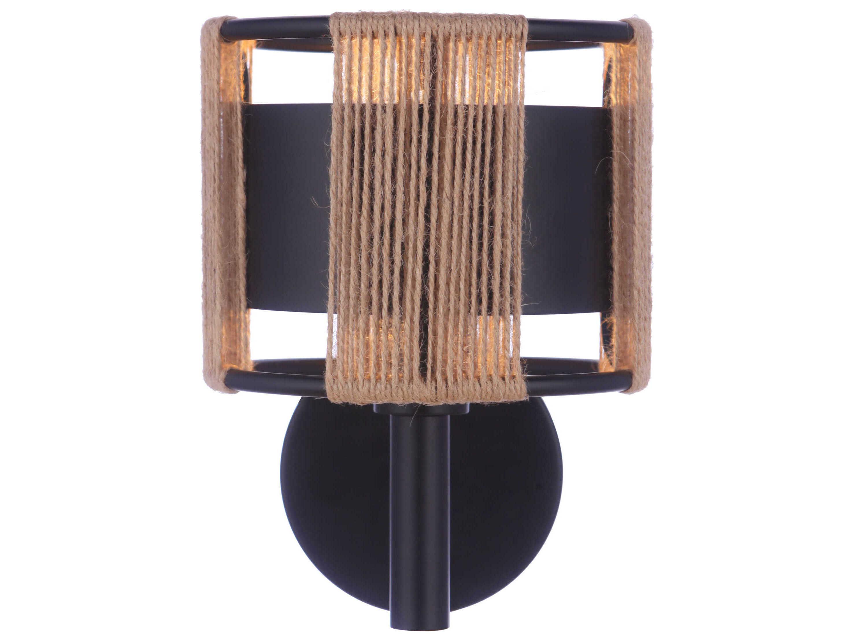 Craftmade Kensey 1-Light Flat Black Wall Sconce