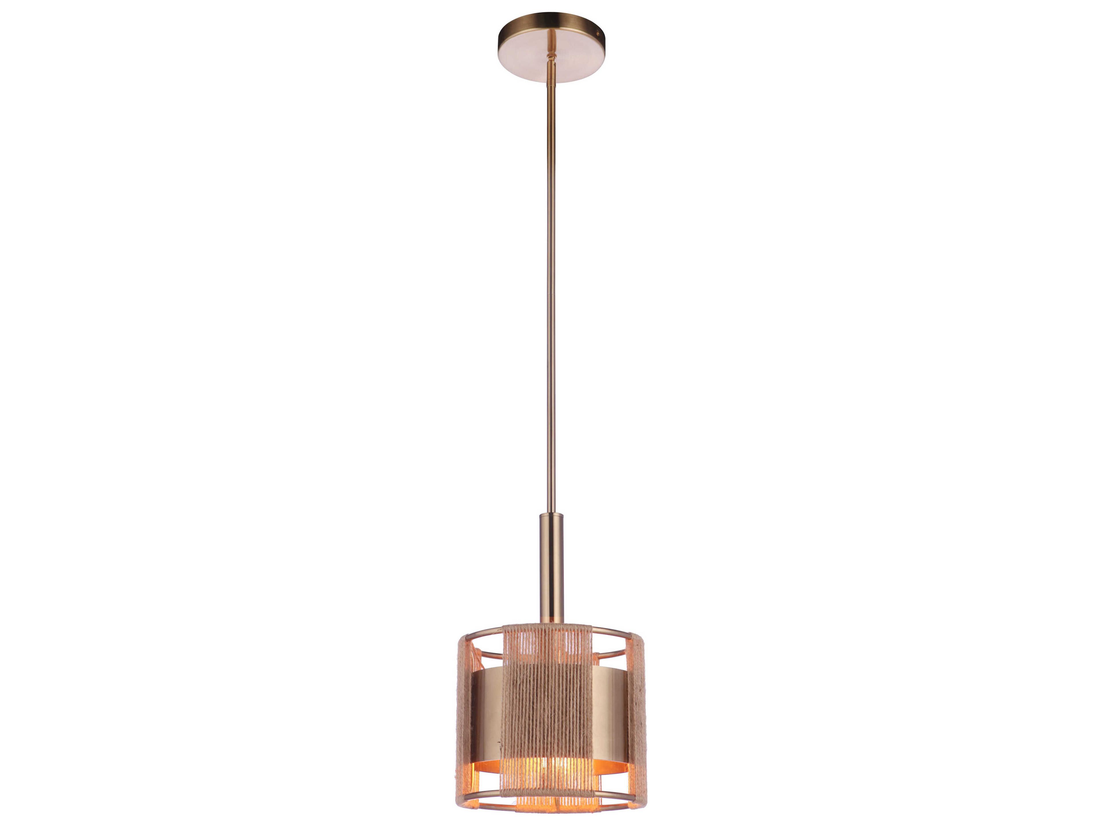 Craftmade Kensey 1-Light Satin Brass Drum Mini Pendant