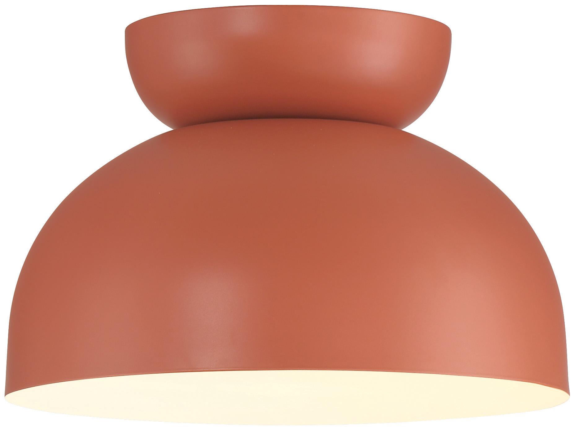 Craftmade Ventura 1-Light Baked Clay Orange Dome Flush Mount