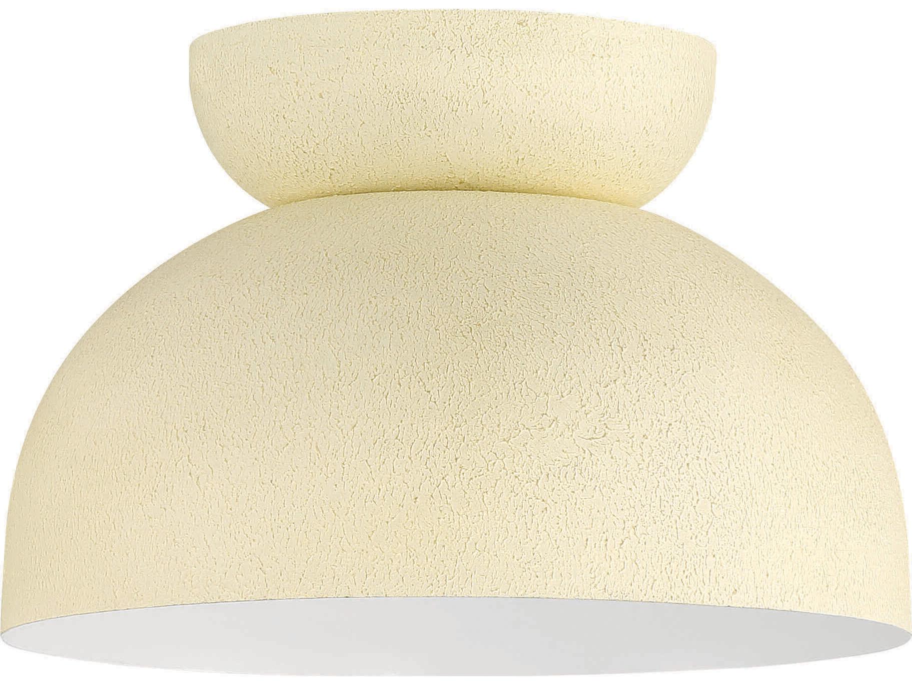 Craftmade Ventura 1-Light Cottage White Dome Flush Mount