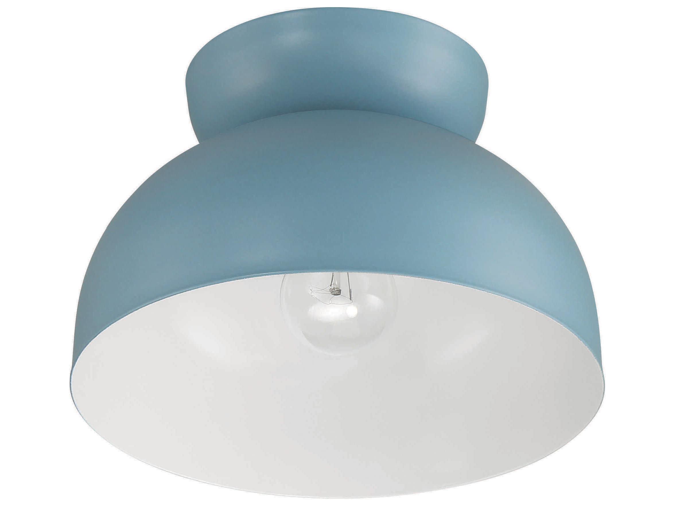 Craftmade Ventura 1-Light Dusty Blue Dome Flush Mount