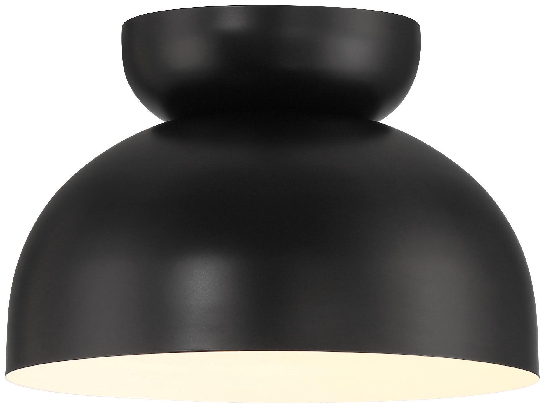Craftmade Ventura 1-Light Flat Black Dome Flush Mount