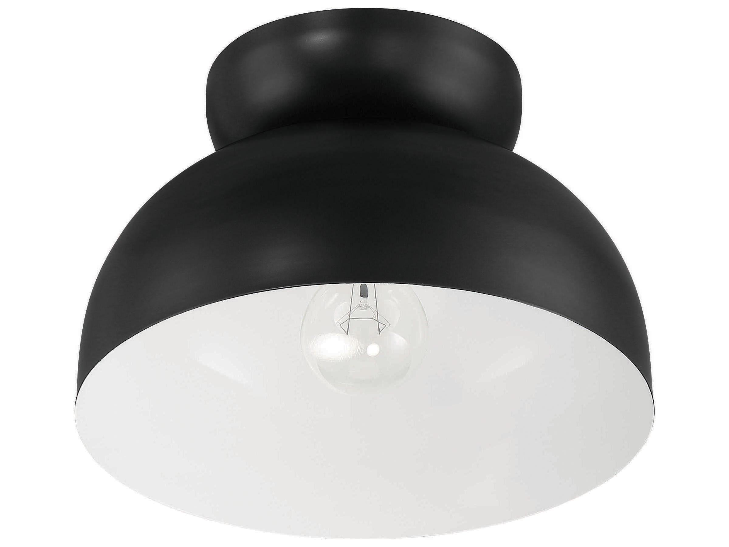 Craftmade Ventura 1-Light Flat Black Dome Flush Mount