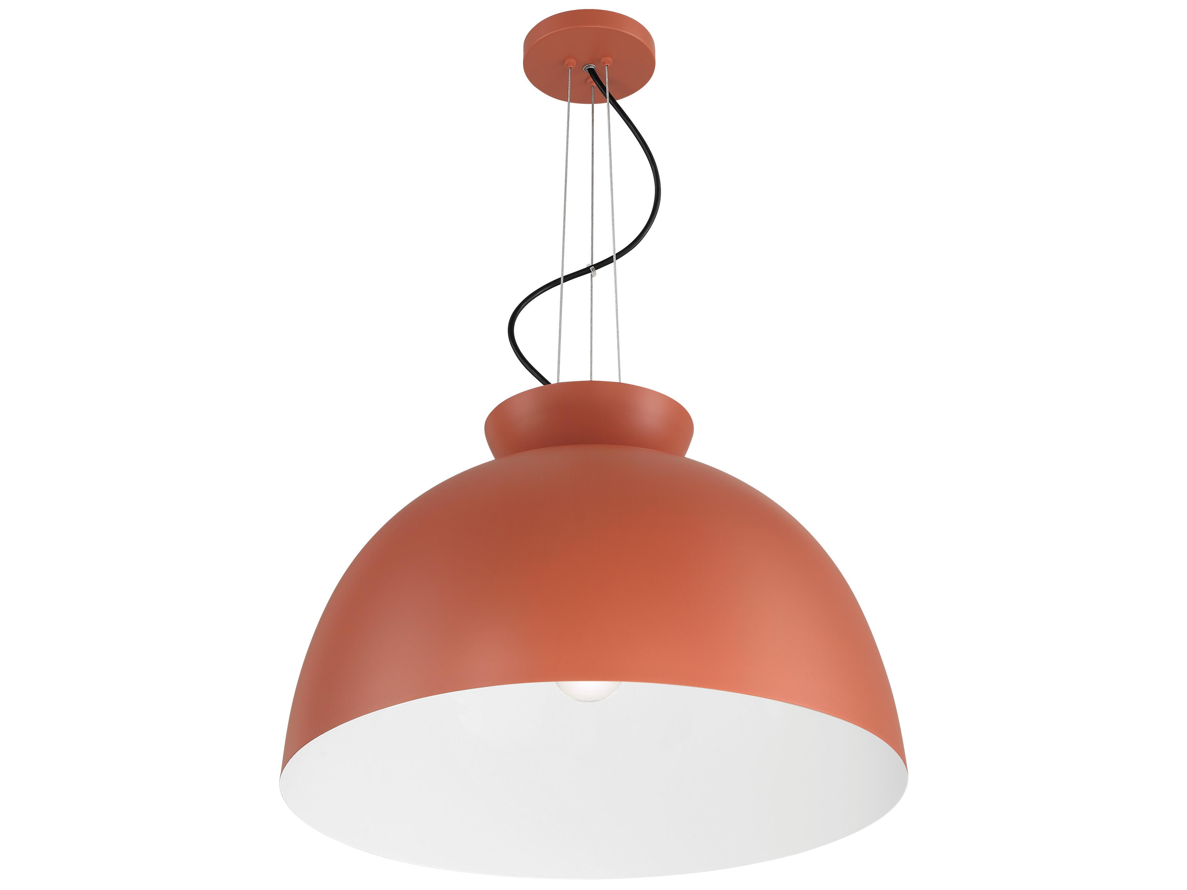 Craftmade Ventura 1-Light Baked Clay Orange Dome Pendant