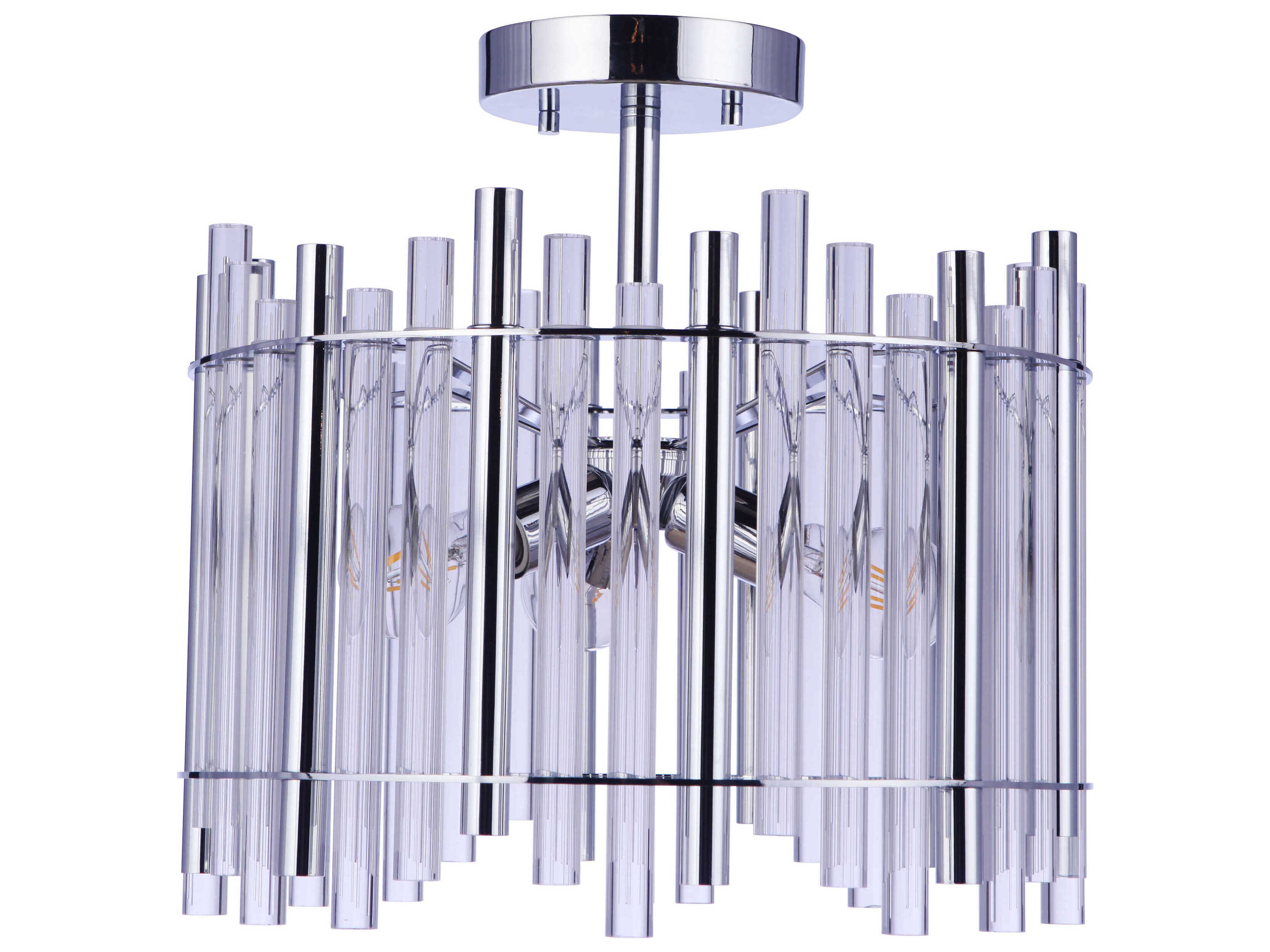 Craftmade Reveal 3-Light Chrome Drum Semi Flush Mount